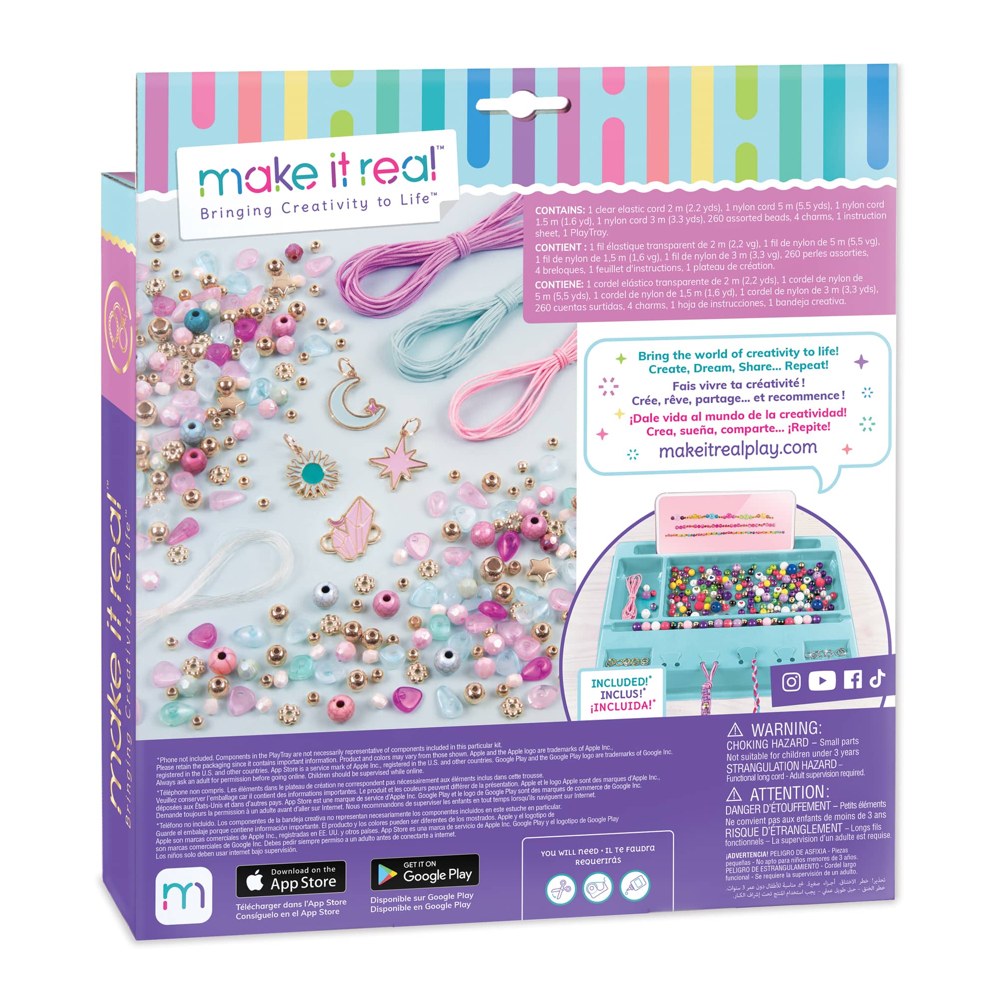8 Pack: Make It Real™ Celestial Stones Bracelets Kit