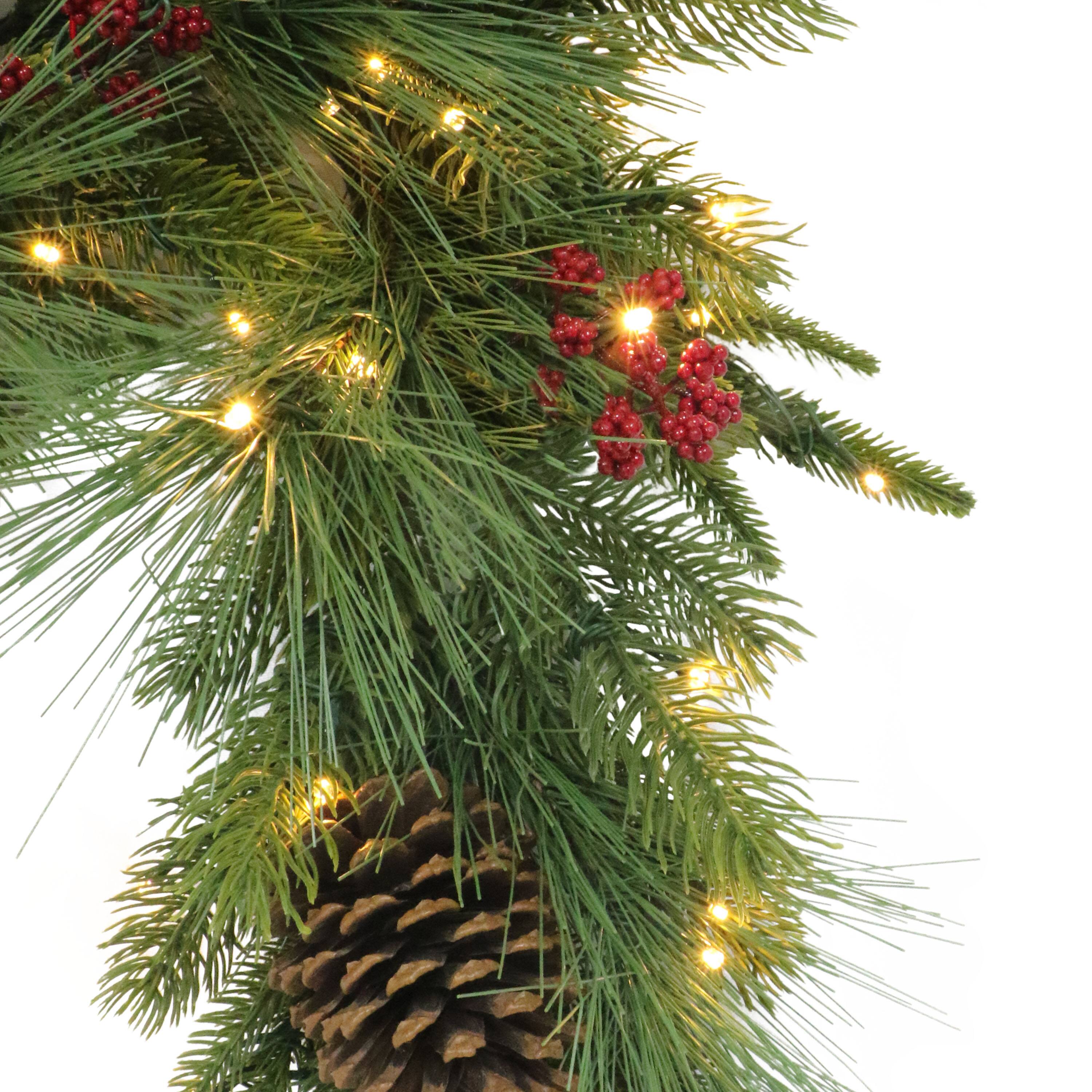 6ft.  Pre-Lit Artificial Adorned Christmas Garland
