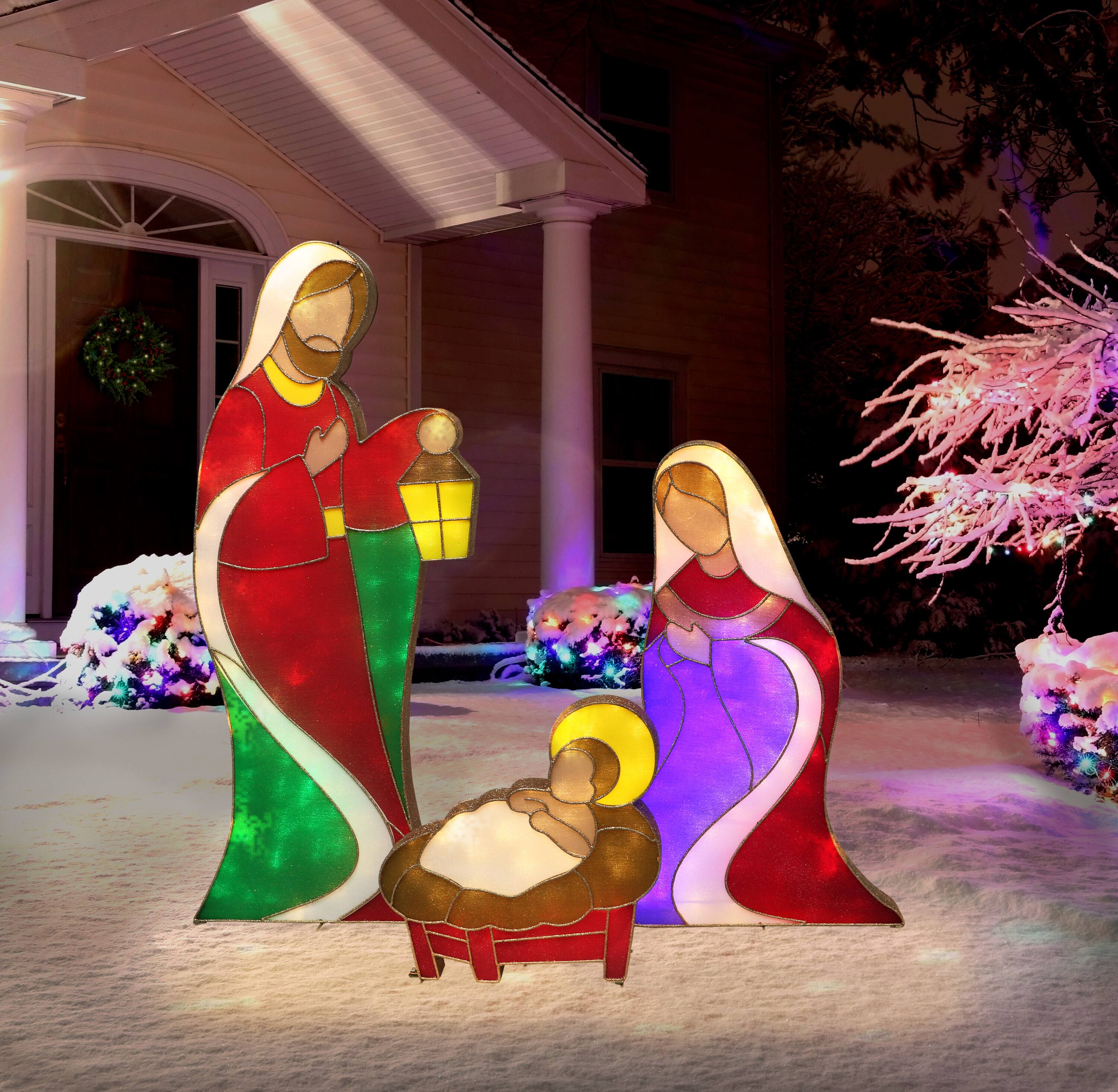 6 Pack: 54" Outdoor Lighted Nativity Set