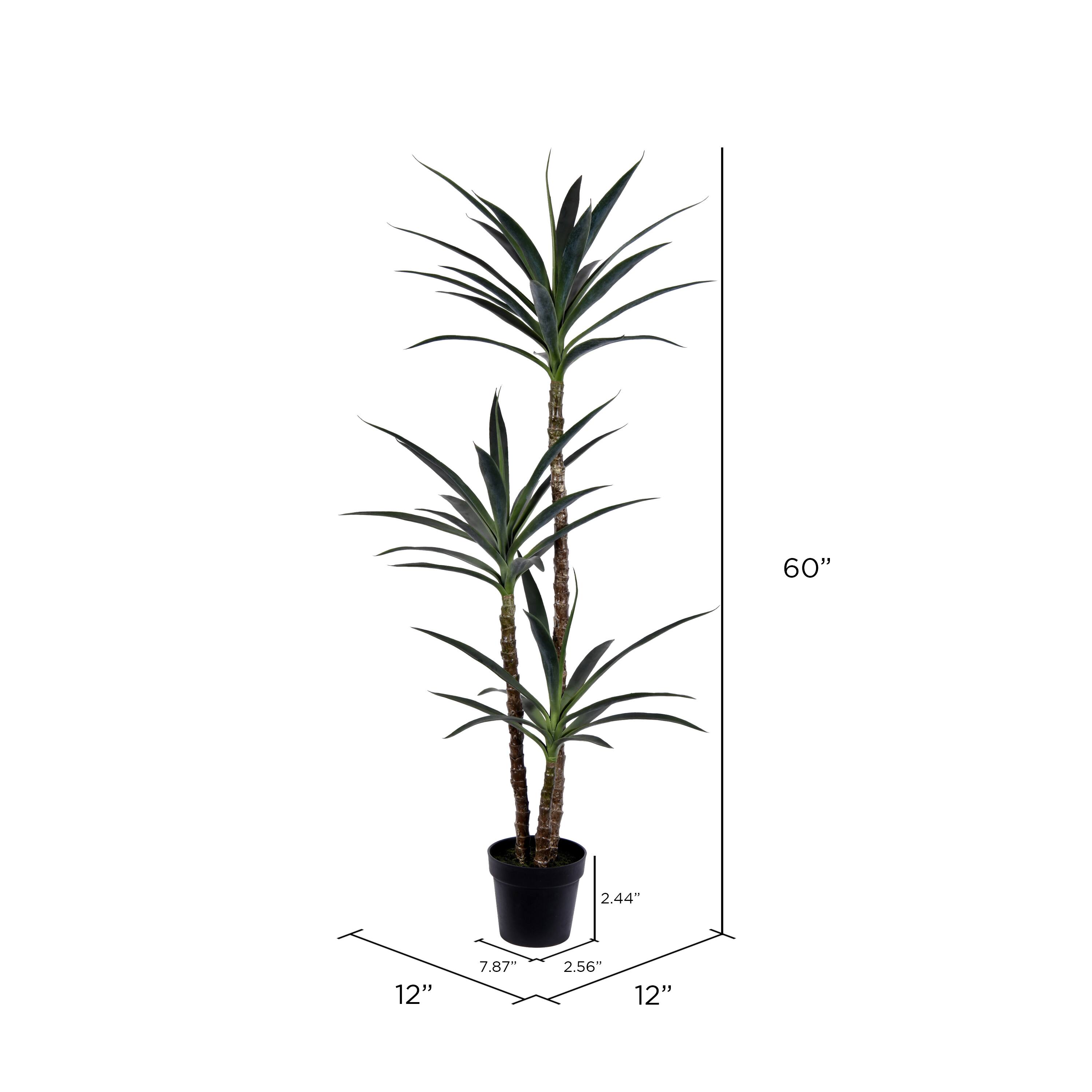 5ft. Potted Artificial Green Yucca Tree