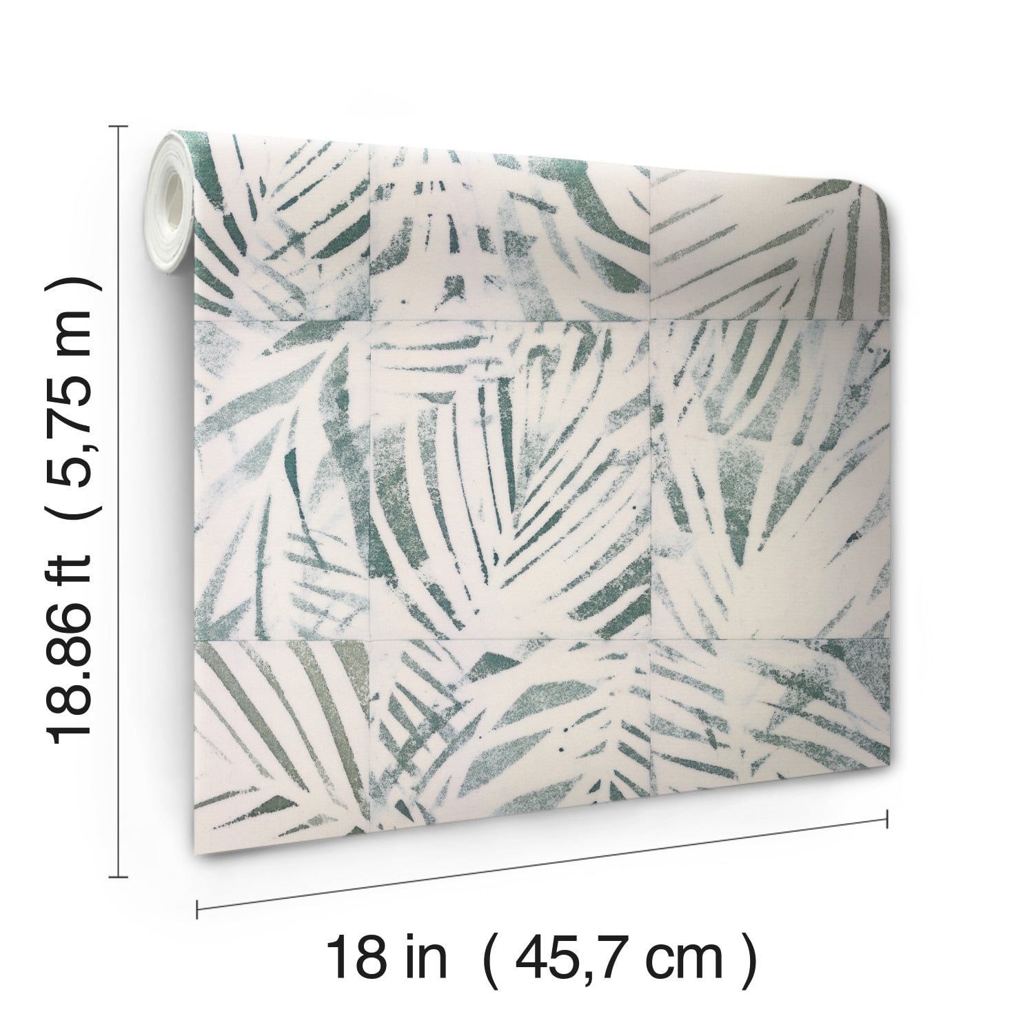 RoomMates Mr. Kate Cubism Palm Peel & Stick Wallpaper
