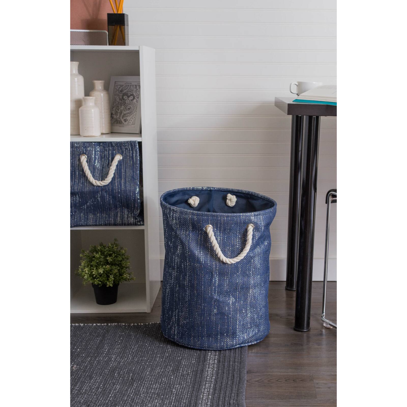DII® 17" Woven Paper Lurex Storage Bin