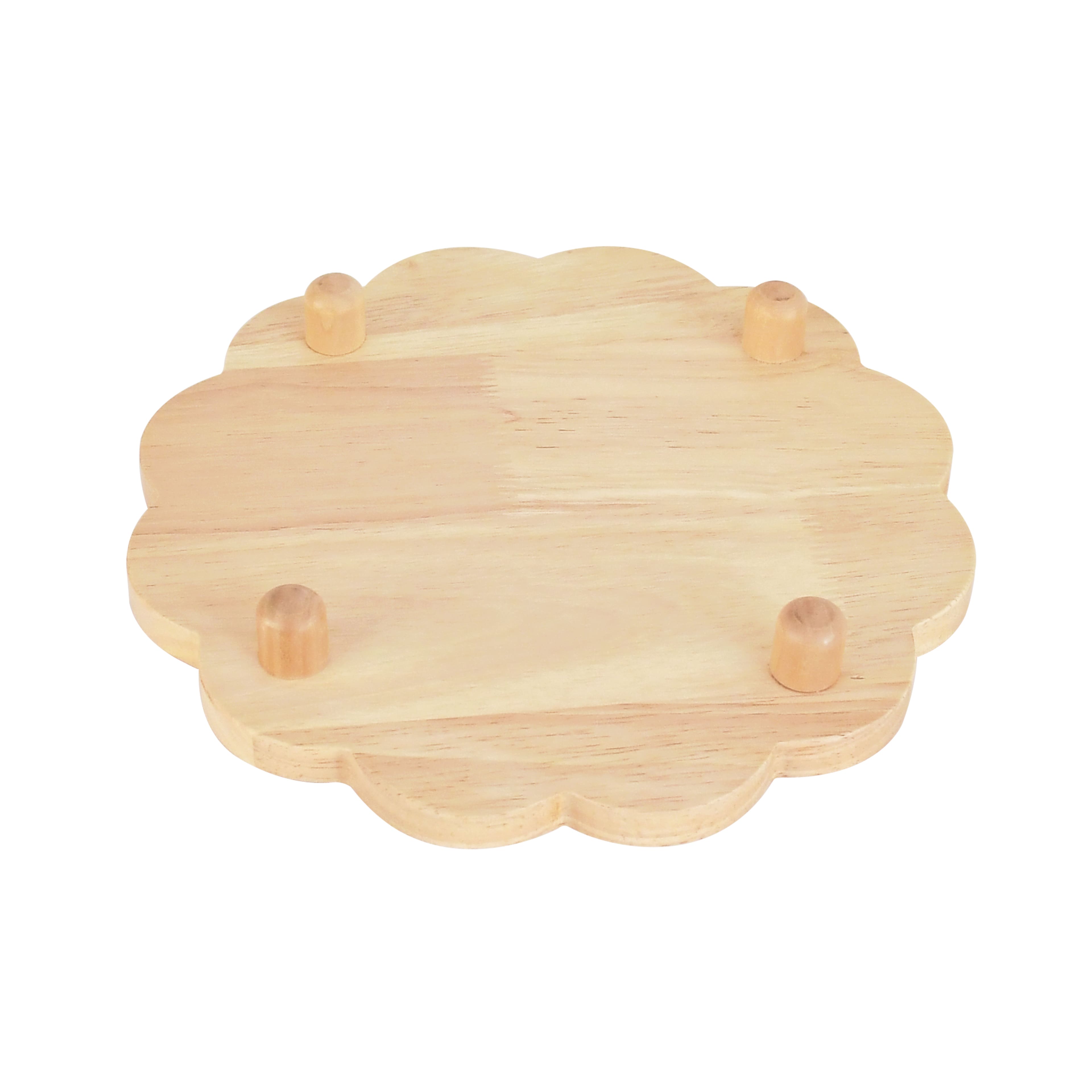 10" Wood Scallop Tray by Ashland®