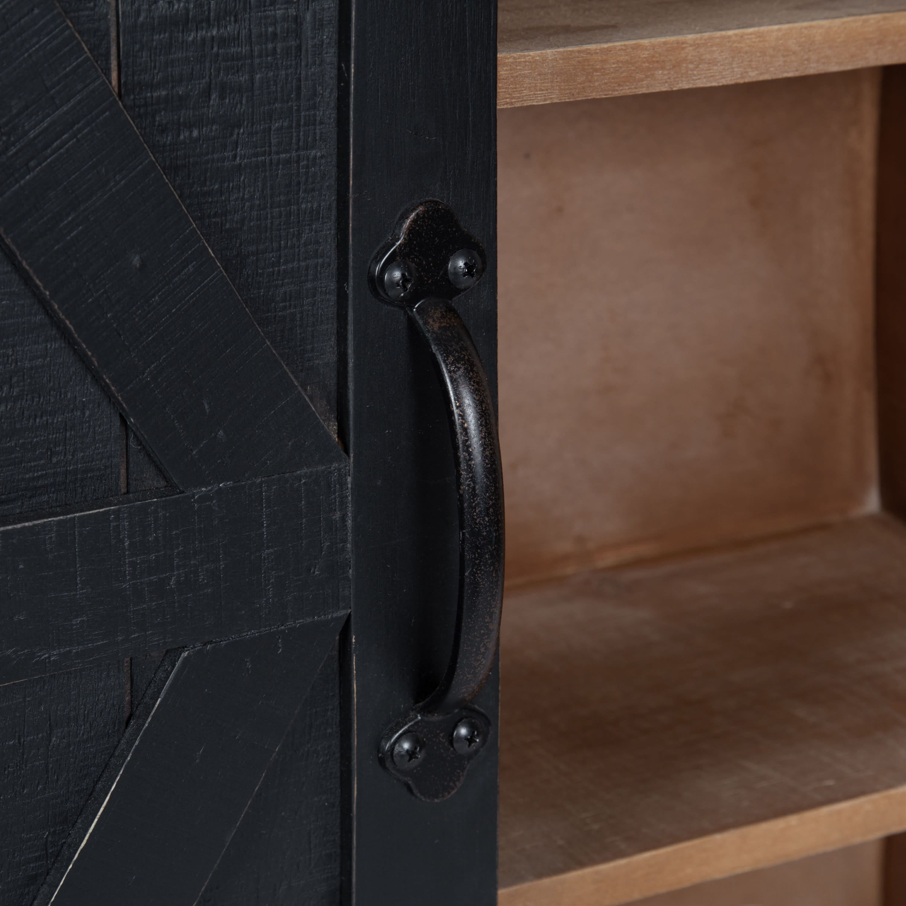 Kate and Laurel Cates Wood Sliding Barn Door Wall Storage Cabinet