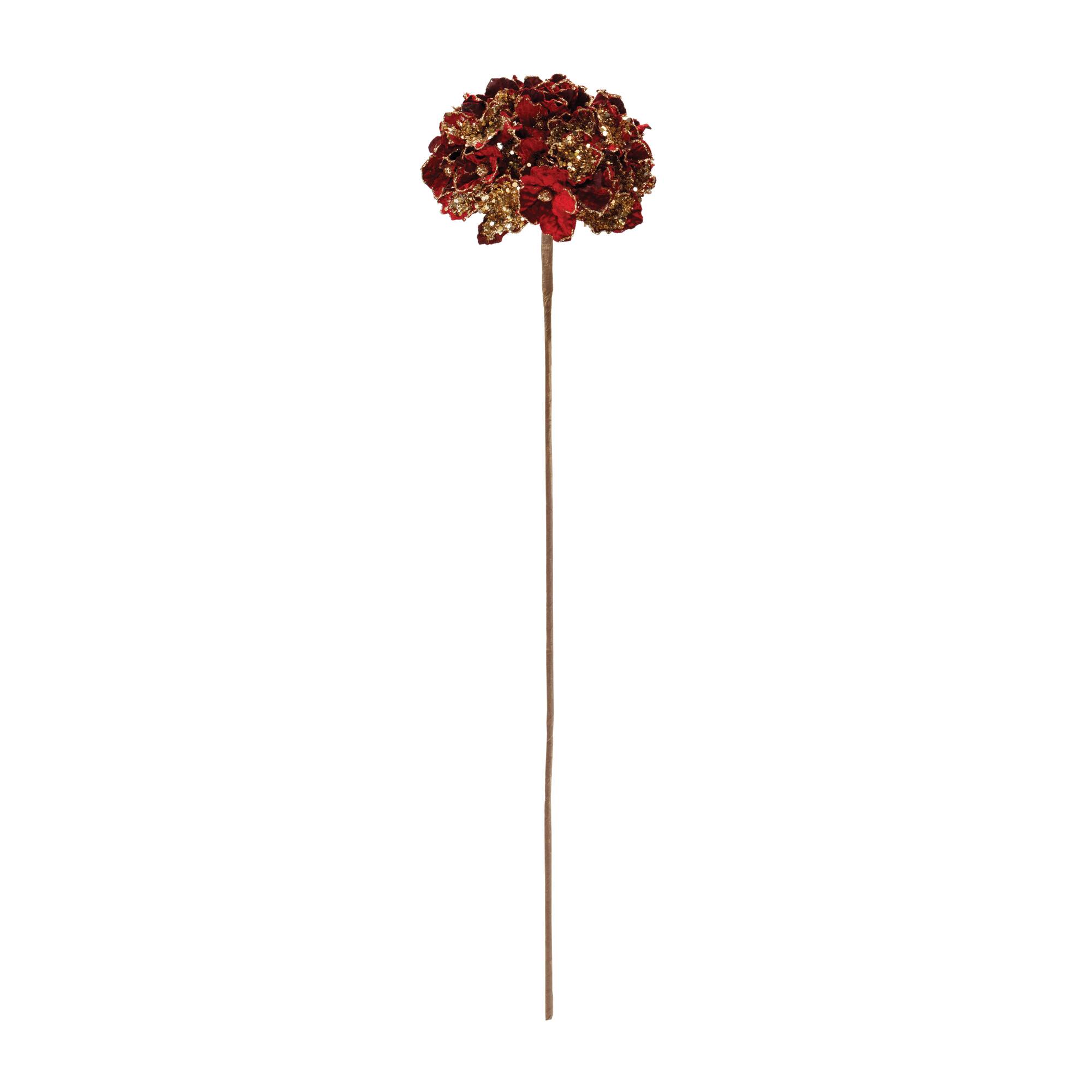 29.5" Beaded Velvet Hydrangea Flower Stems