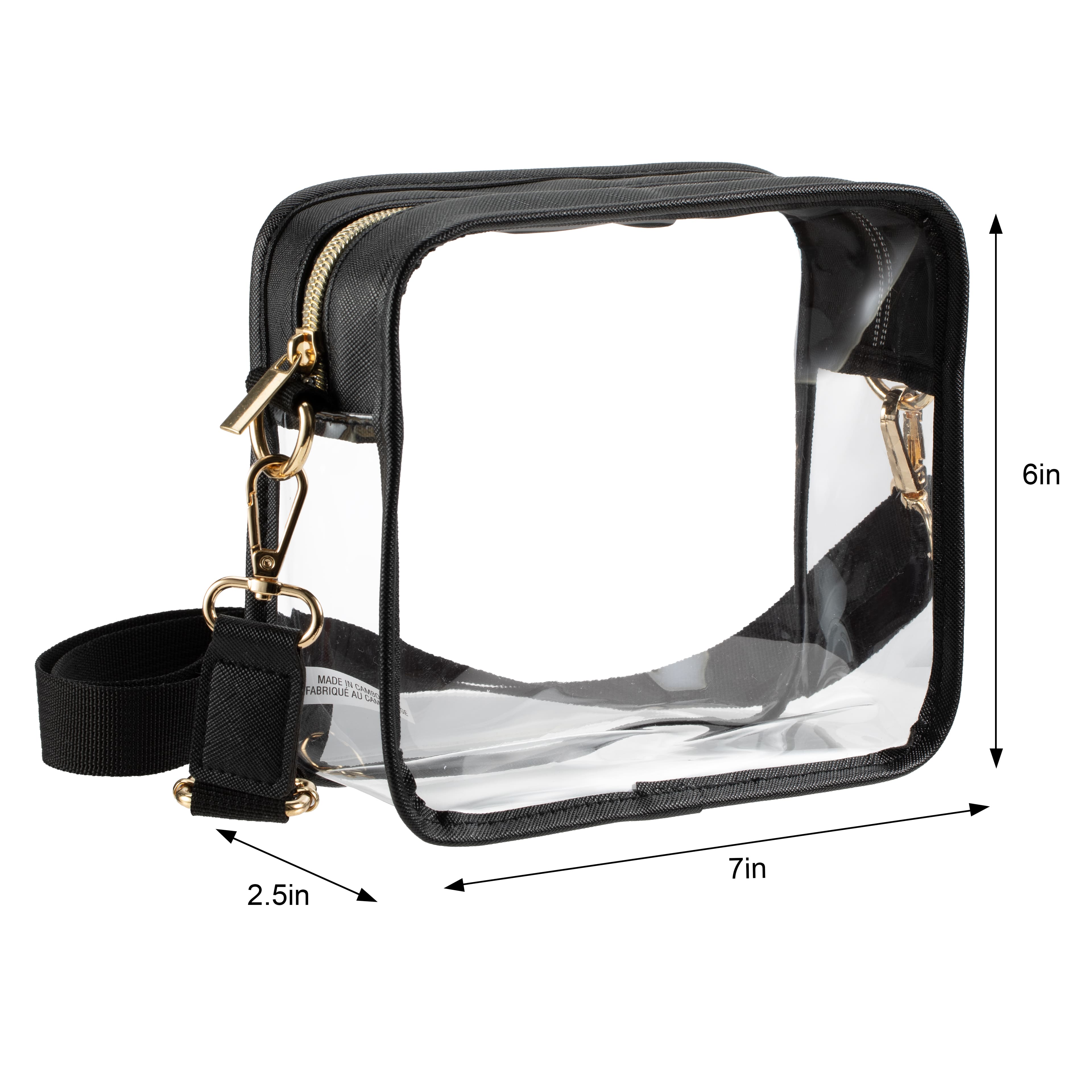 7" x 6" Clear Vinyl Cross Body Bag by Make Market