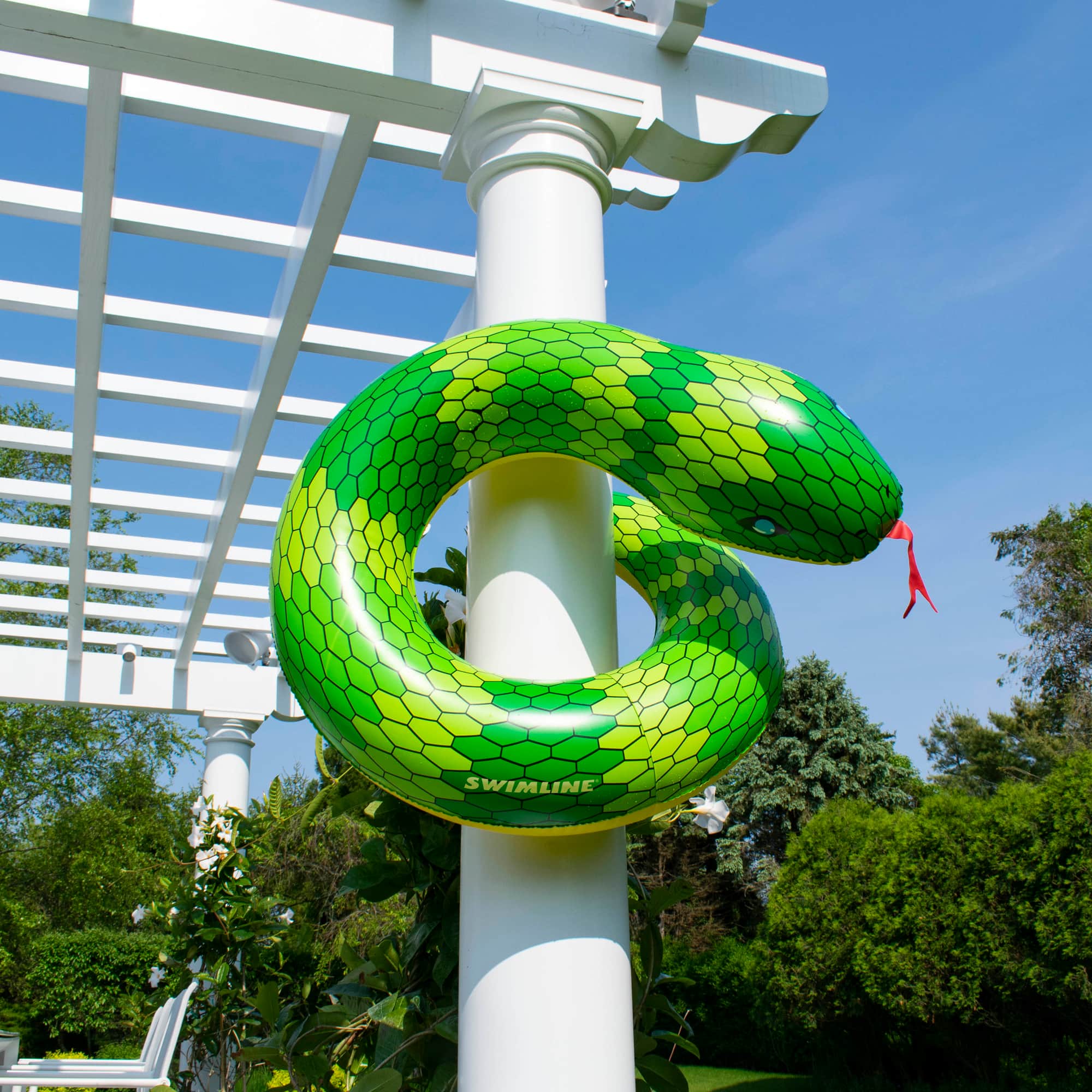 Swimline 28" Green & Yellow Snake Swimming Pool Inner Tube Float