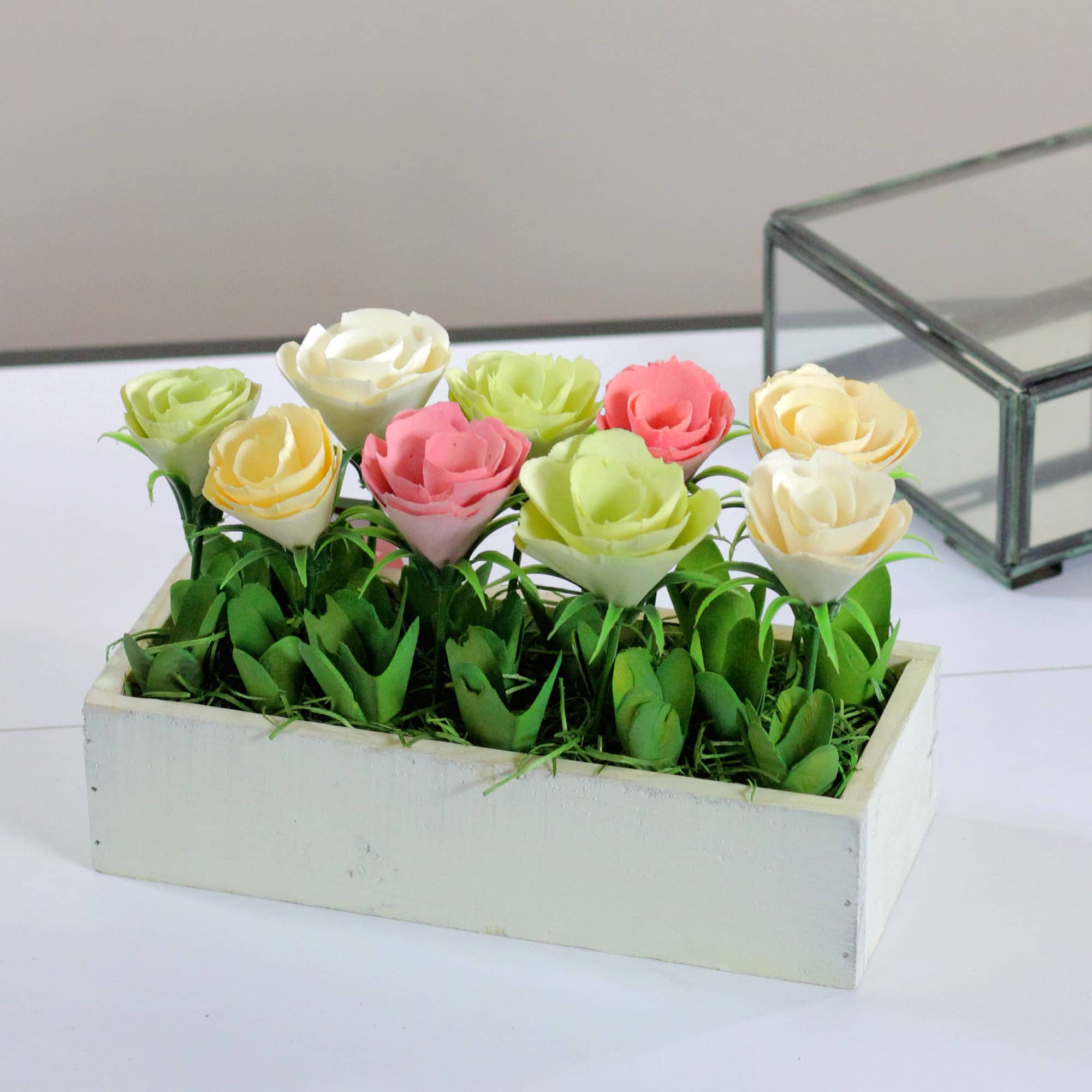 6" Springtime Artificial Flowers in Pot
