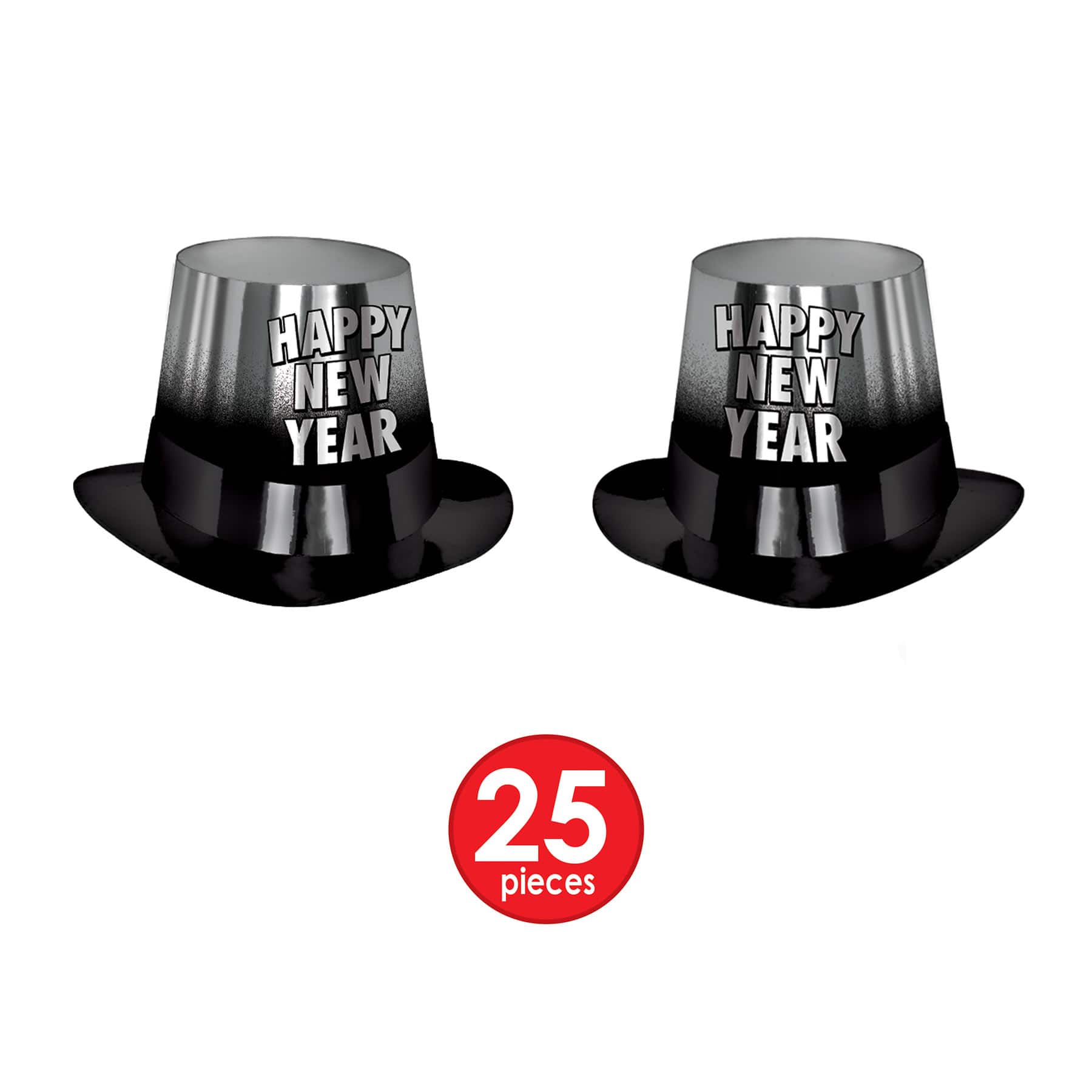 Beistle Black & Silver New Year Entertainer Party Favor Kit for 50