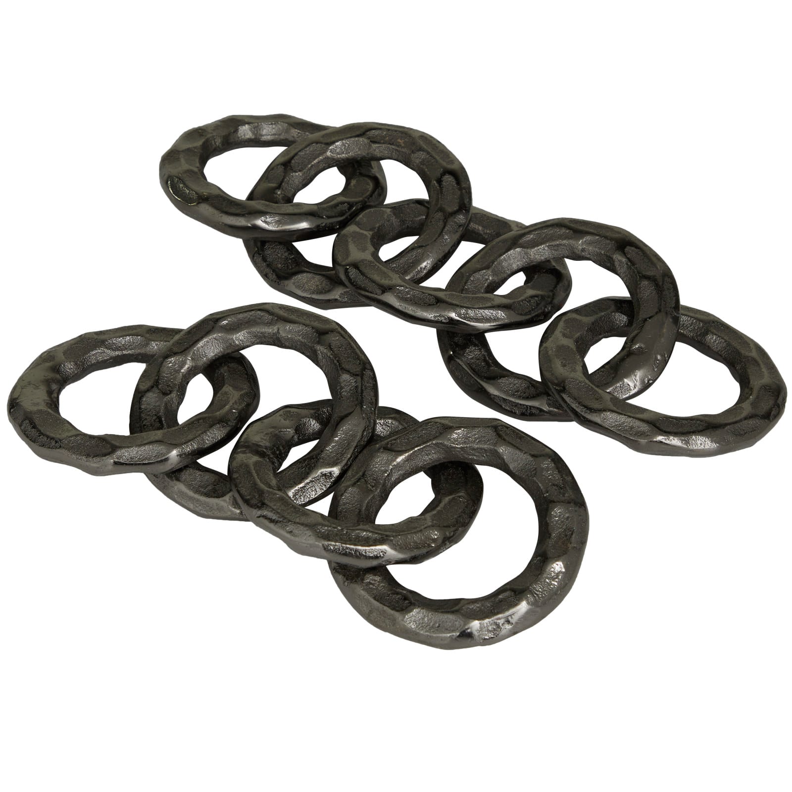 CosmoLiving by Cosmopolitan 12.8" Black Aluminum Chain Sculpture Set