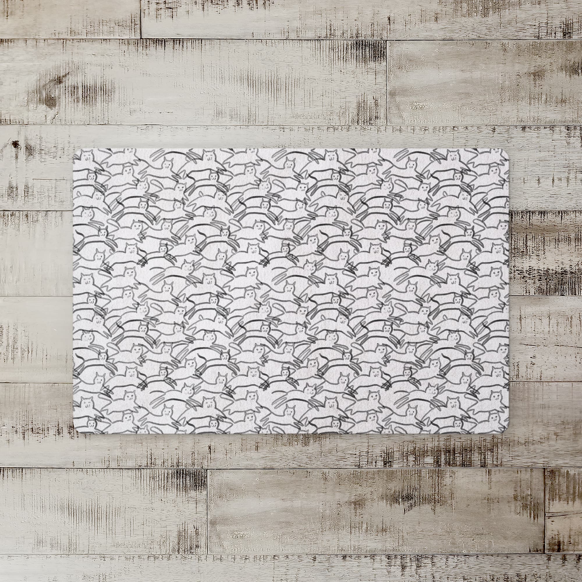 Leaping Cat Pattern II 27" x 18" Floor Mat