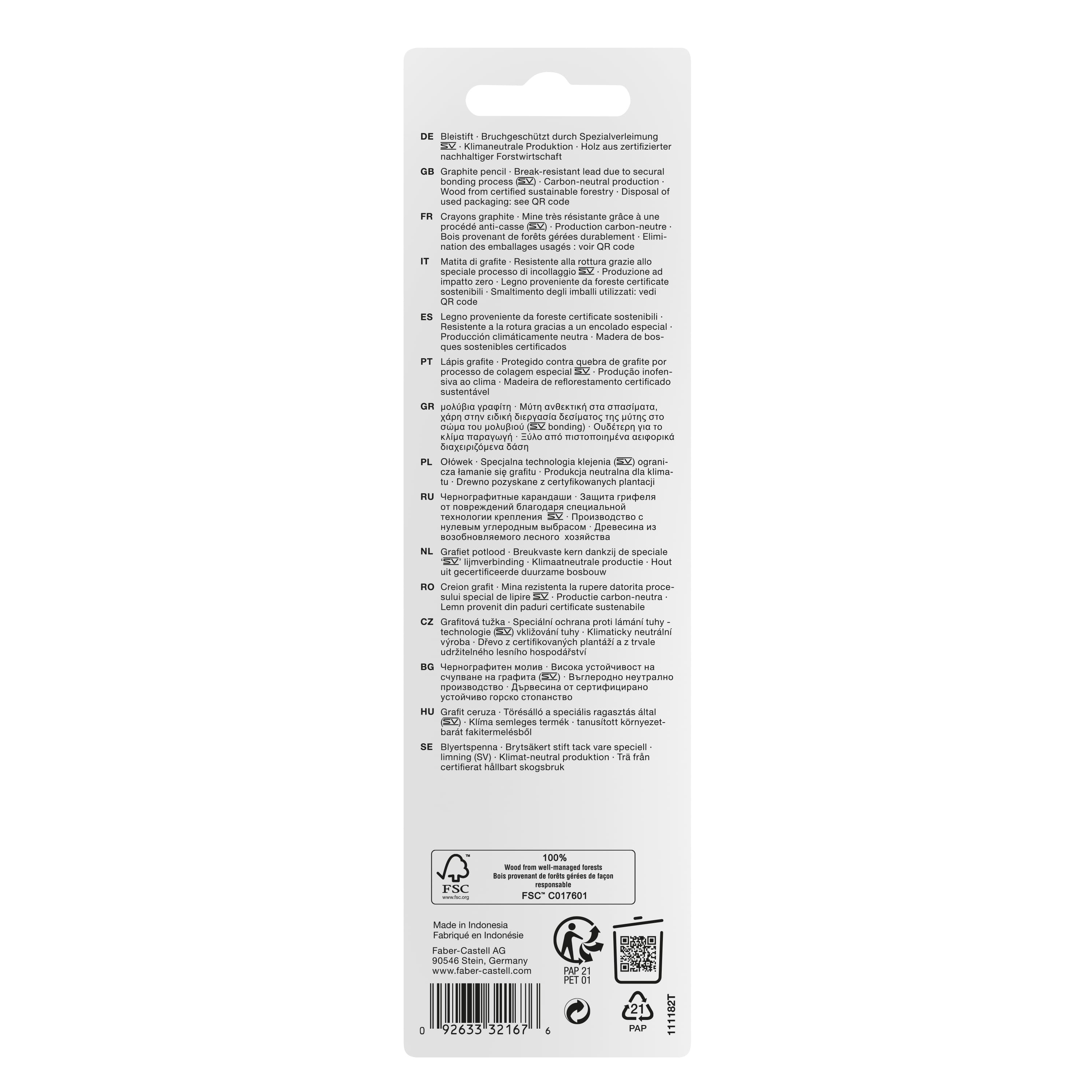 Faber-Castell® SV 1111 HB Graphite Pencils, 3ct.