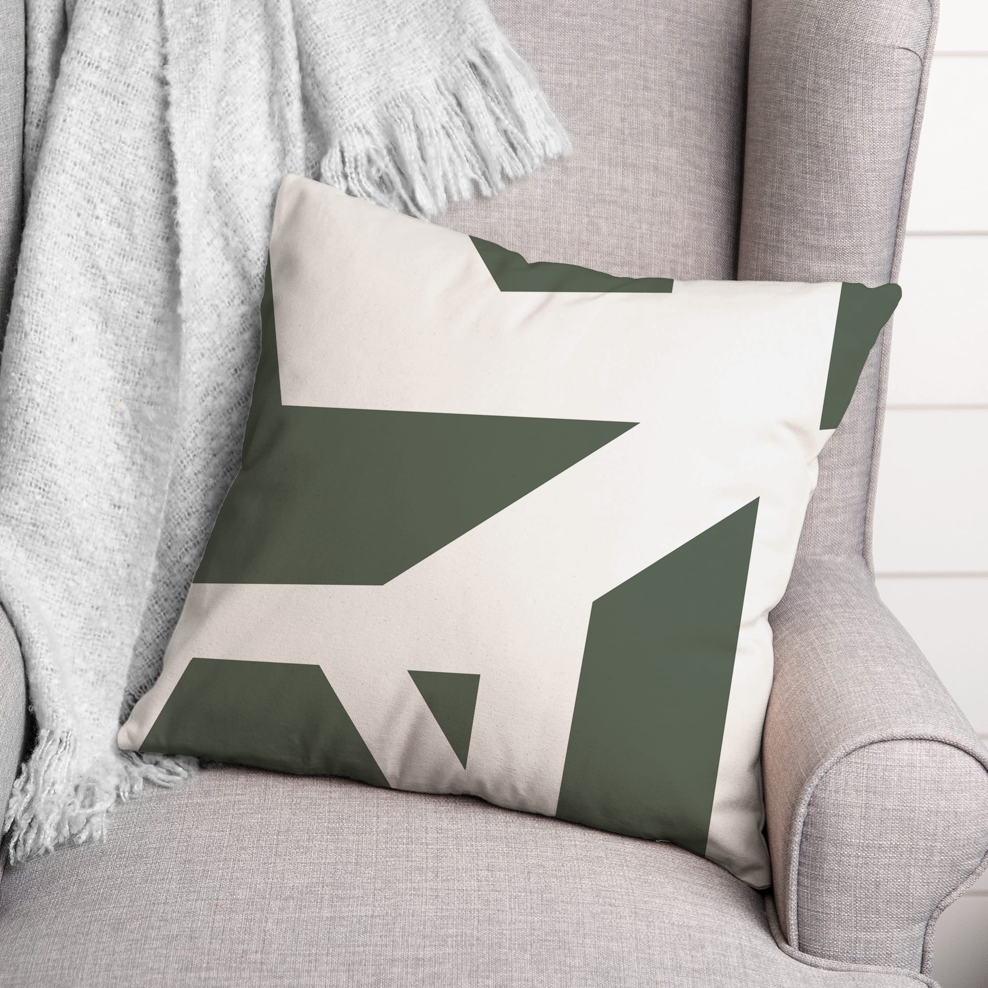 18" x 18" Geometric Blocks Versatile Throw Pillow