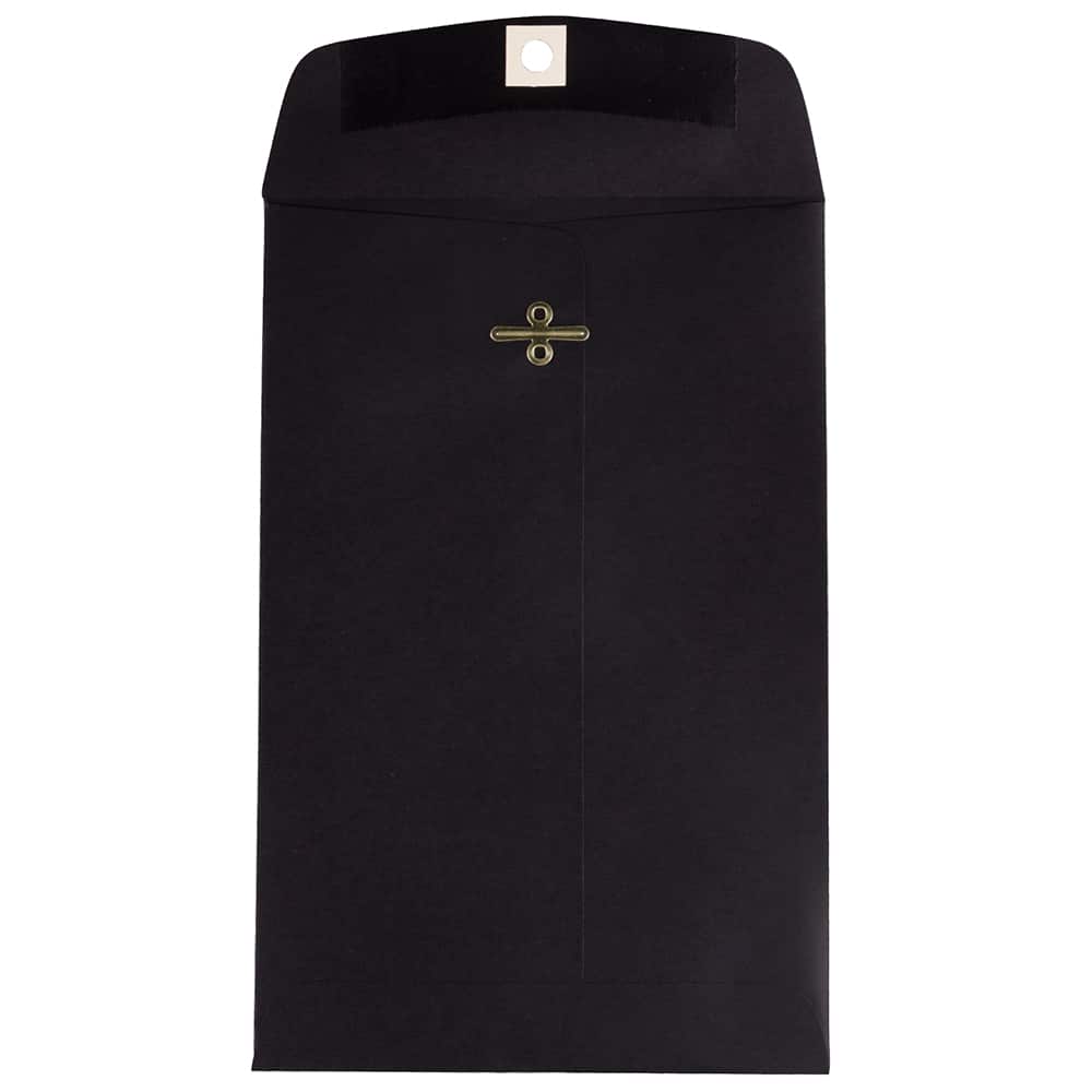 JAM Paper 6" x 9" Black Open End Catalog Clasp Envelopes, 100ct.