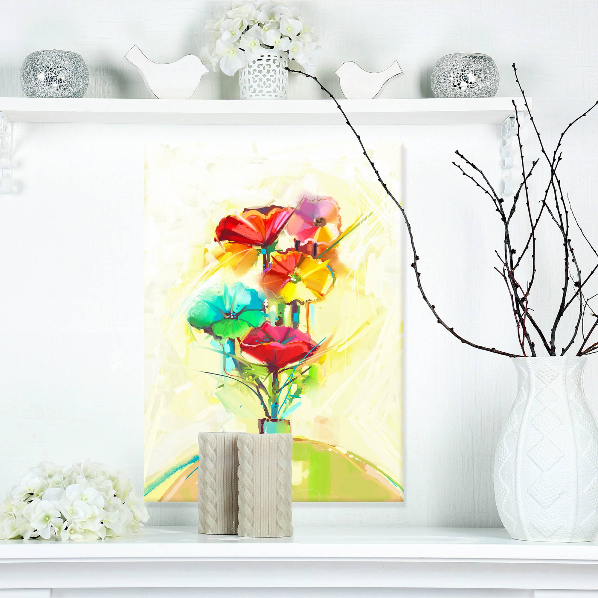 Designart - Spring Flowers Bouquet in a Vase
