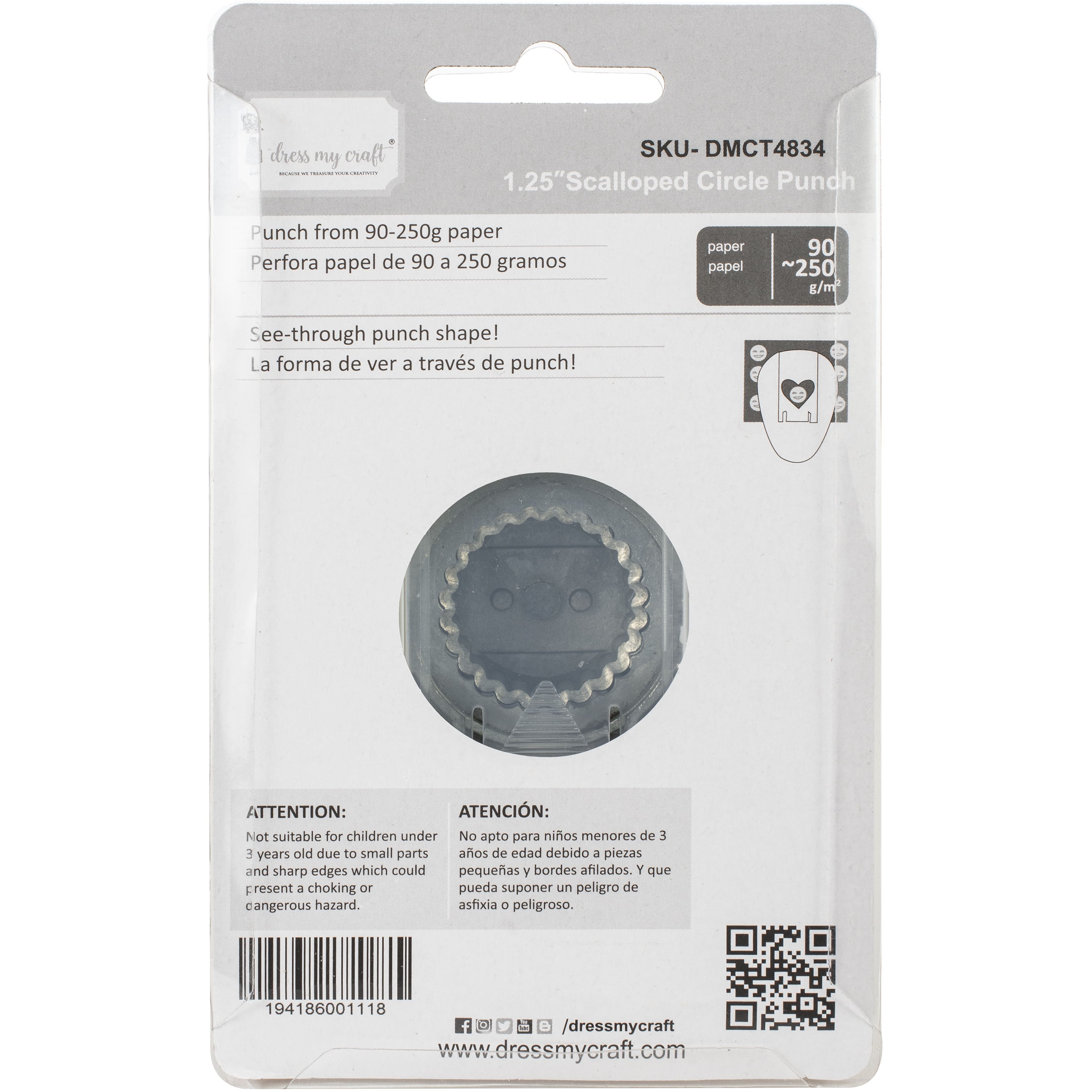 Dress My Craft® 1.25" Scalloped Circle Punch