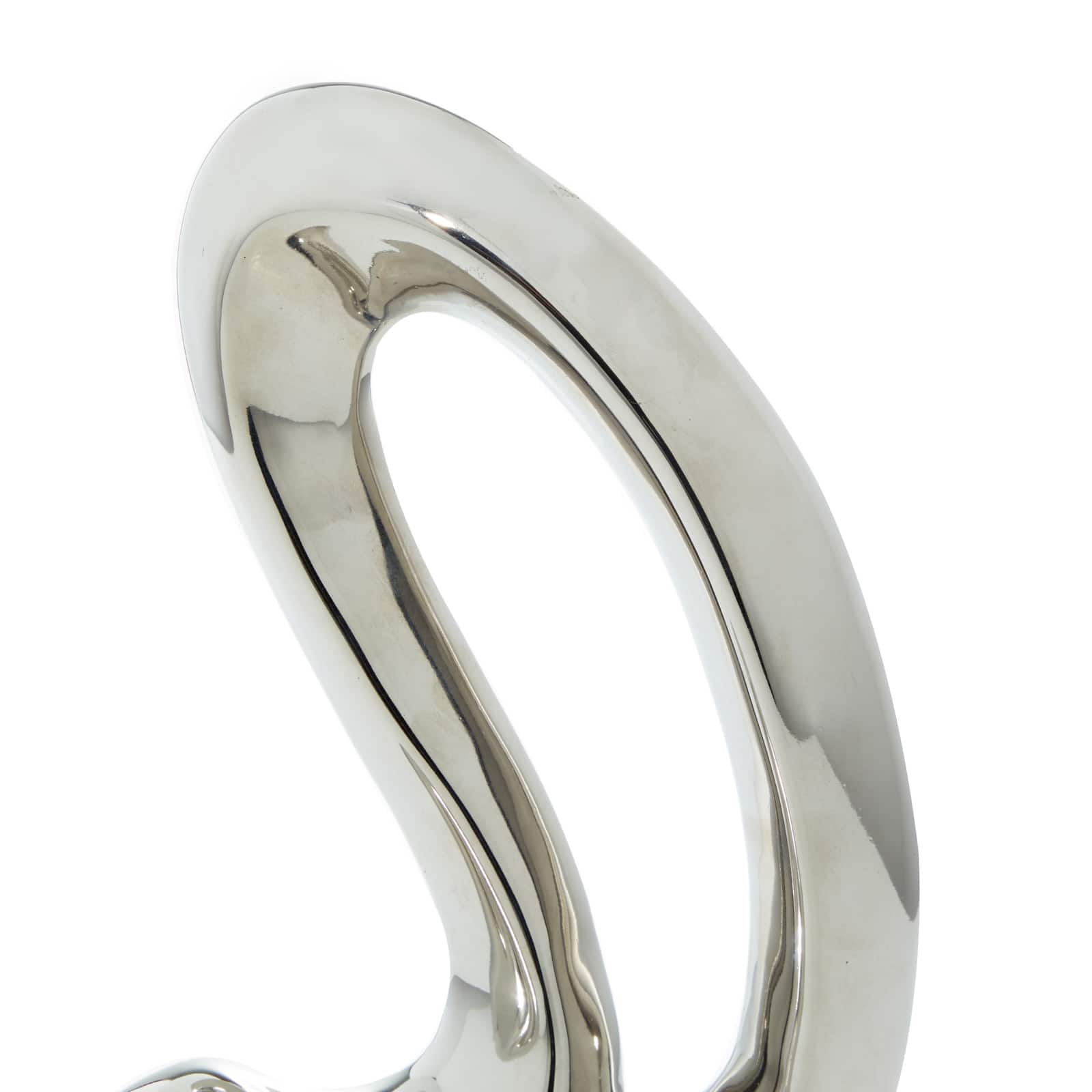 18" Silver Ceramic Modern Abstract Sculpture