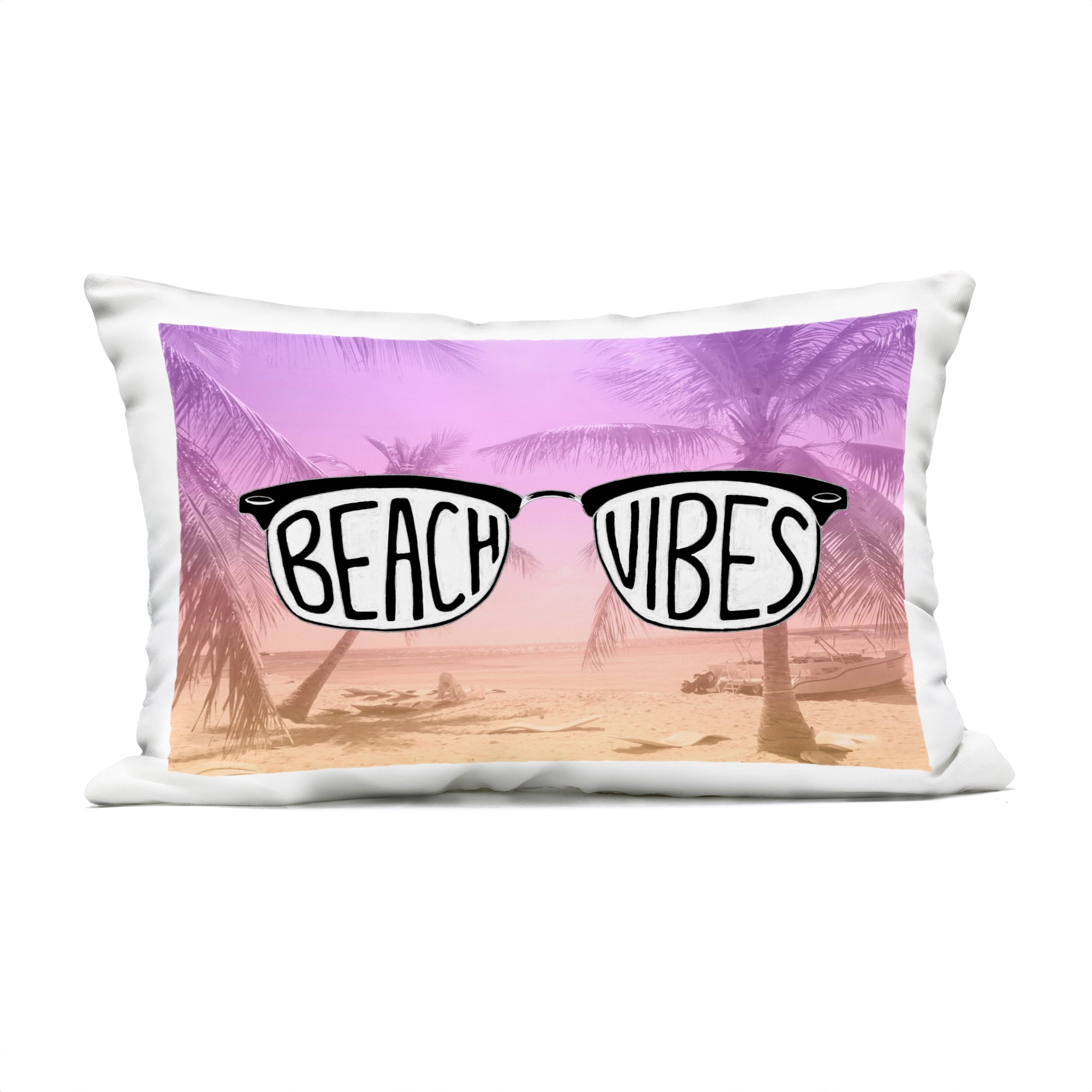 Stupell Industries 14" x 20" Tropical Beach Vibes Outdoor Print Throw Pillow