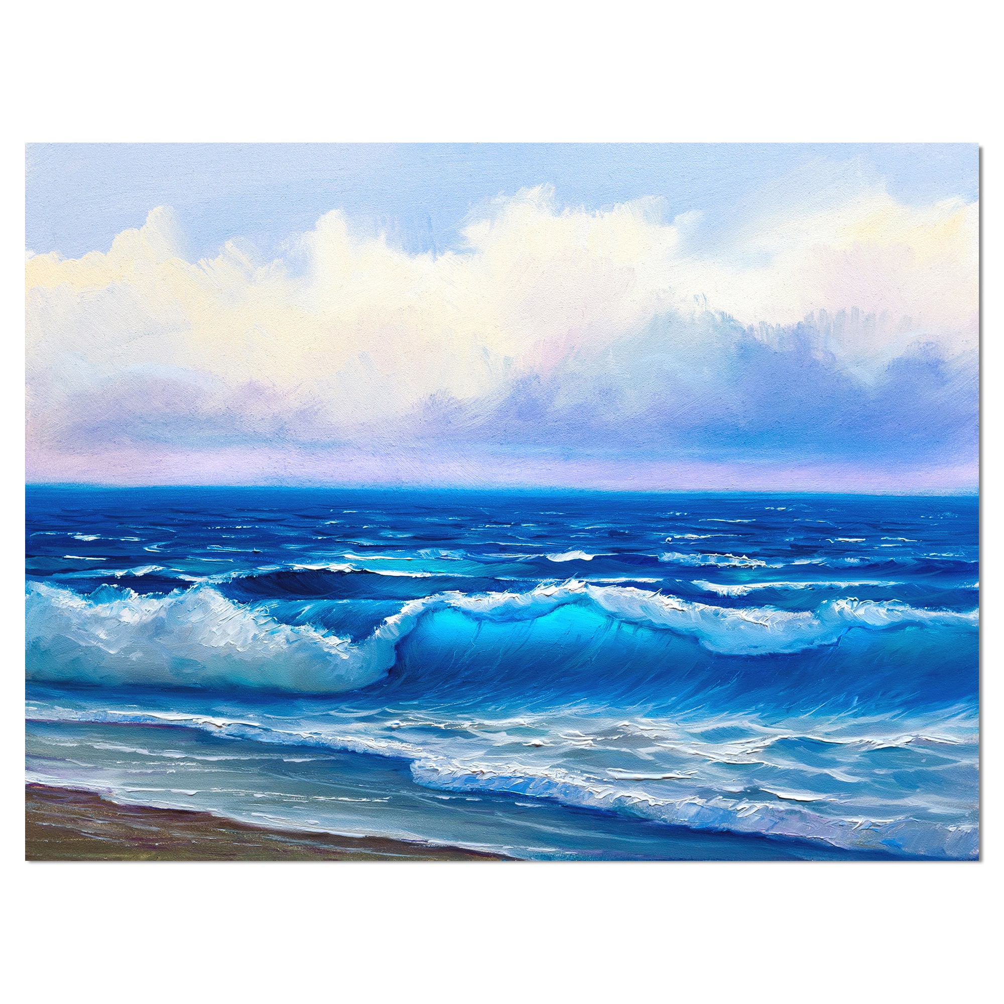 Designart - Seascape in Cloudy sky