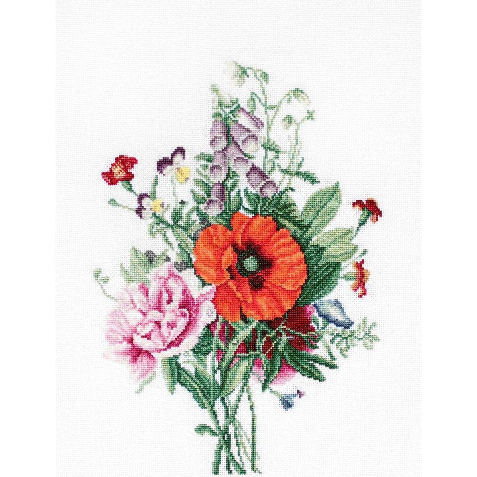 Luca-S Bouquet of Flowers Counted Cross Stitch Kit