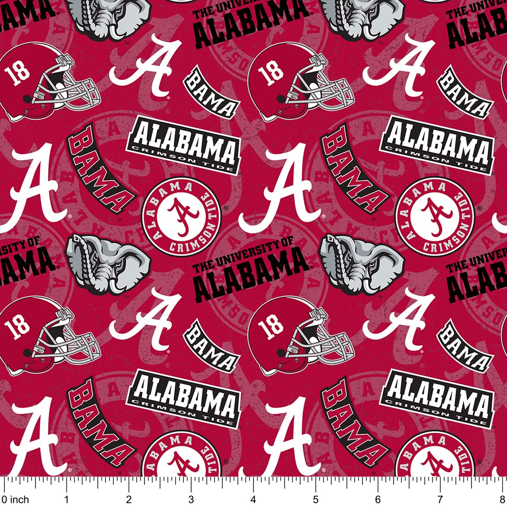 NCAA University of Alabama Tone-on-Tone Cotton Fabric
