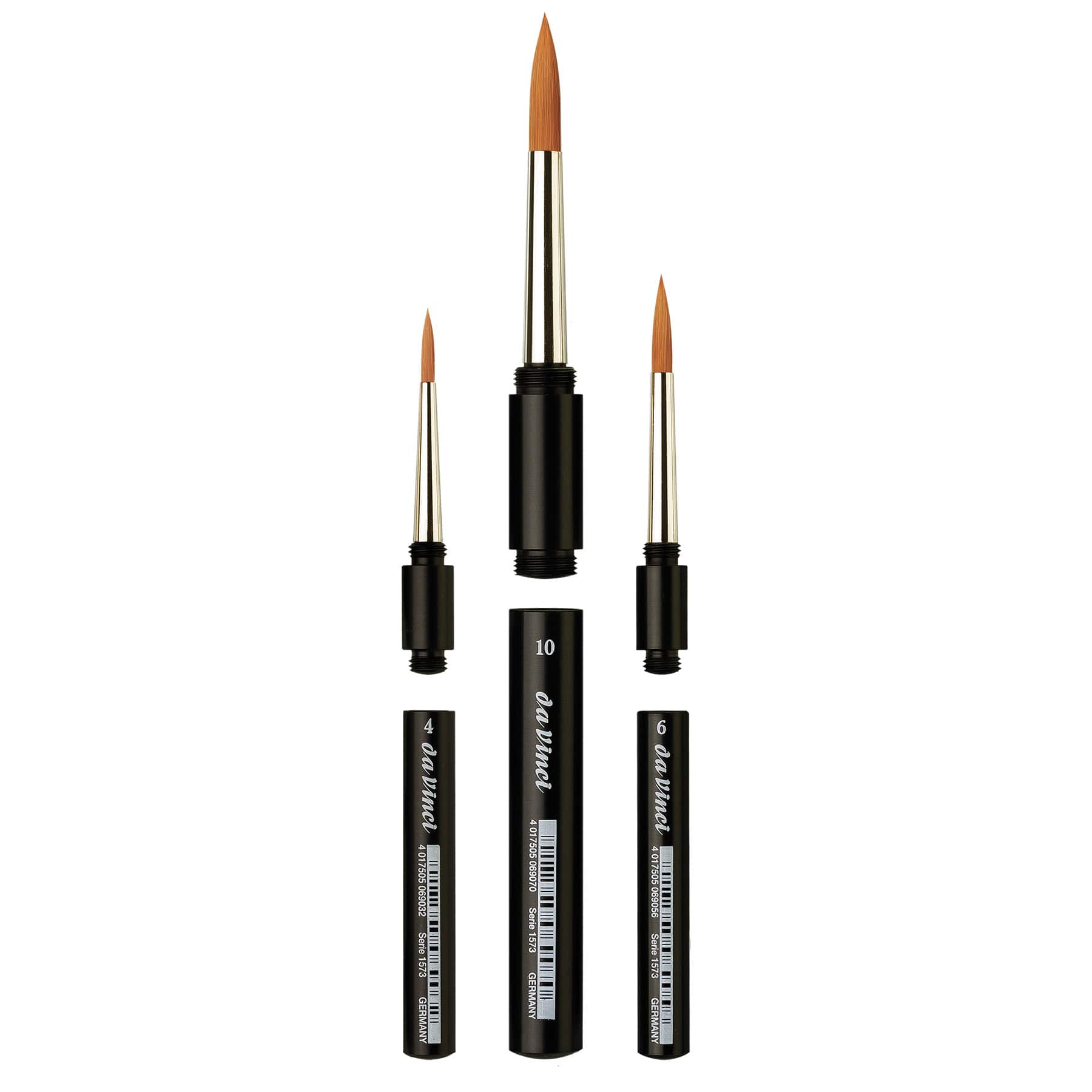 da Vinci COSMOTOP-SPIN Series 1573 3 Piece Round Brush Set