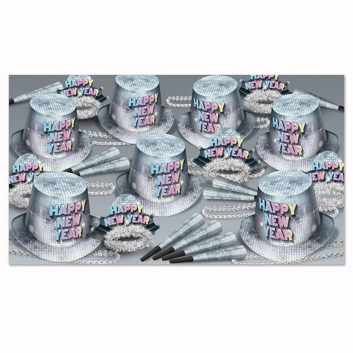 Beistle New Year Disco Fever Party Favor Kit for 50