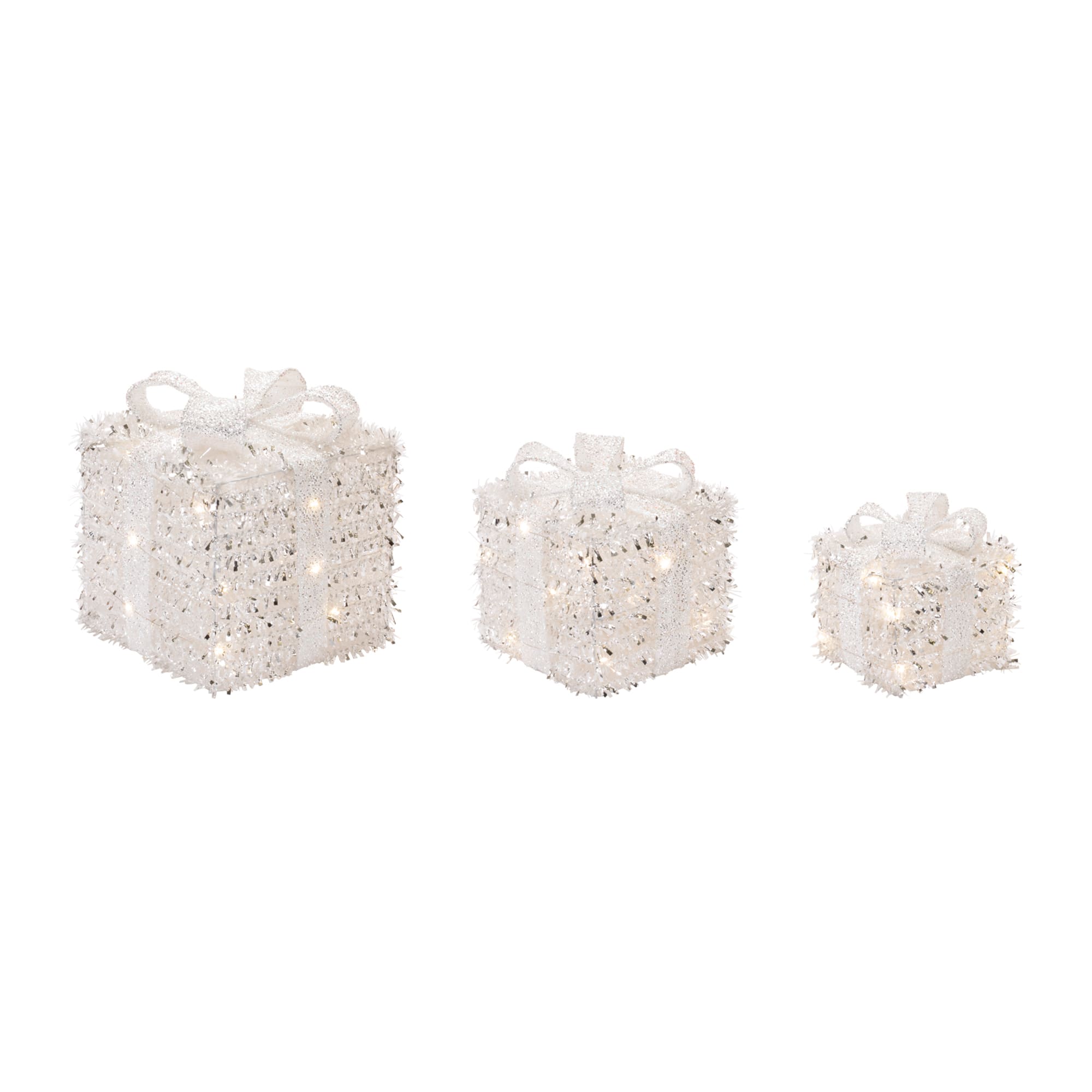Melrose LED Tinsel Package with Bow Set