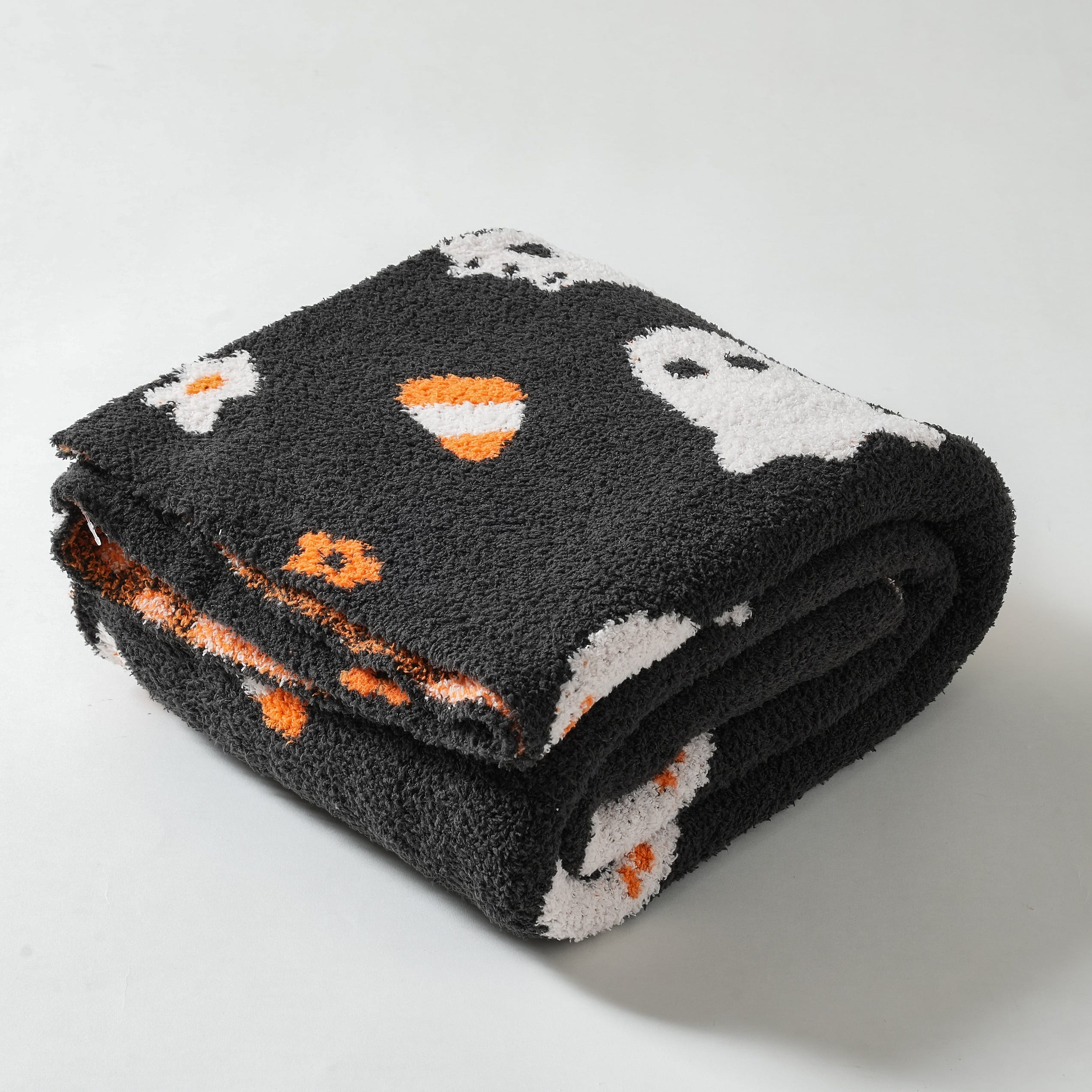50" x 60" Candy Corn, Flowers & Skull Throw Blanket by Ashland®