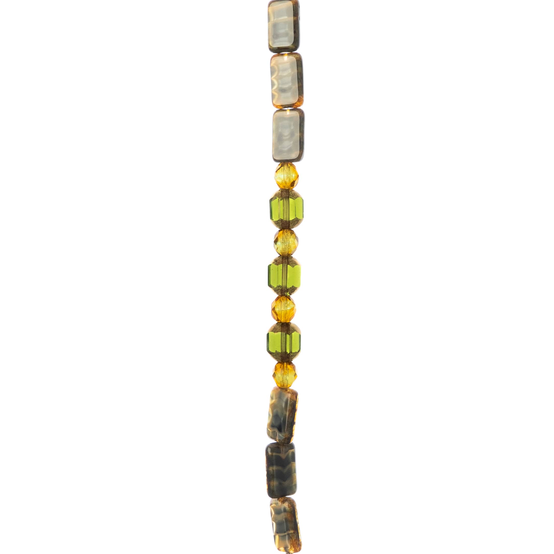 6 Pack: Autumn Green Czech Glass Bead Mix, 11mm by Bead Landing™
