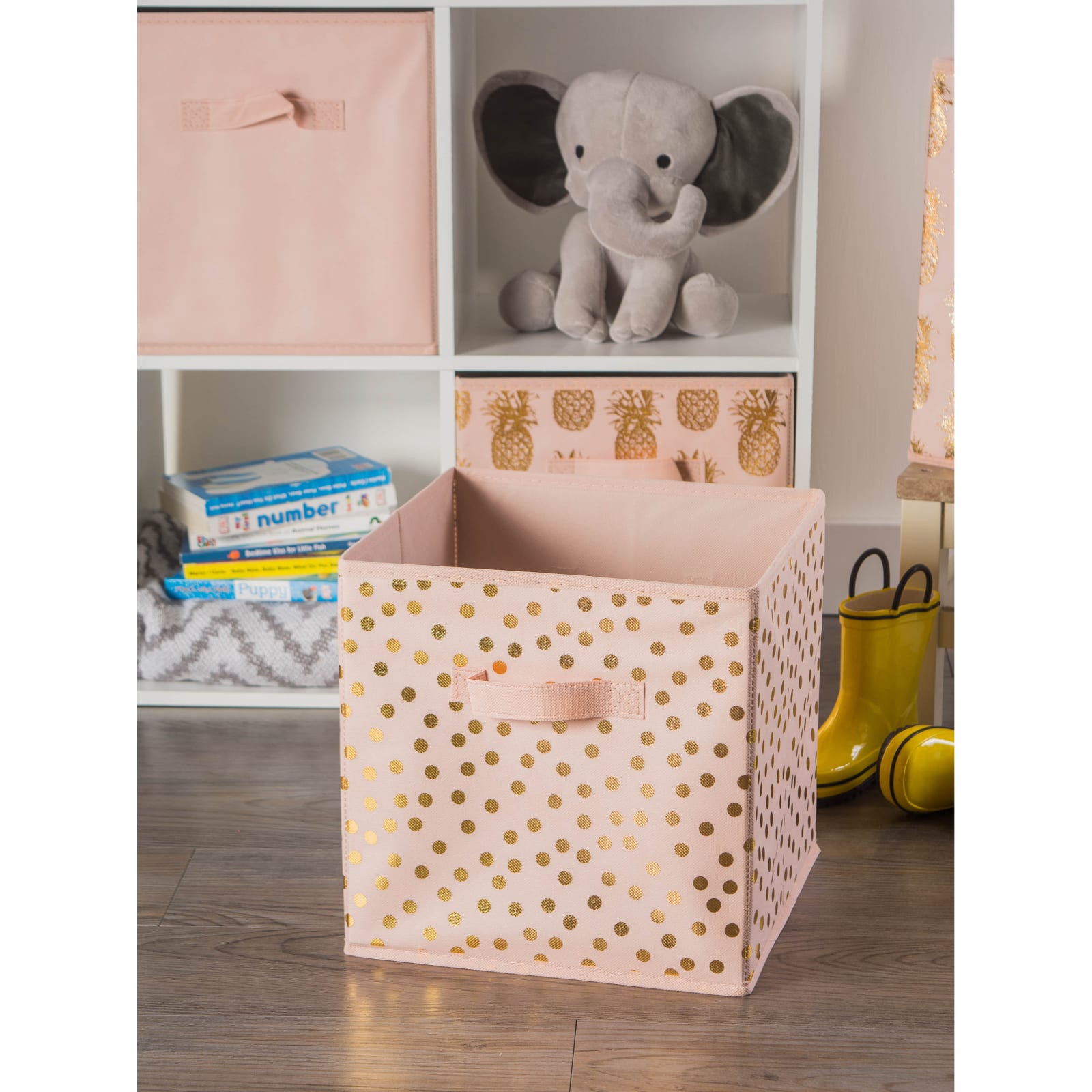 DII® 13" Nonwoven Polyester Small Dots Storage Cubes