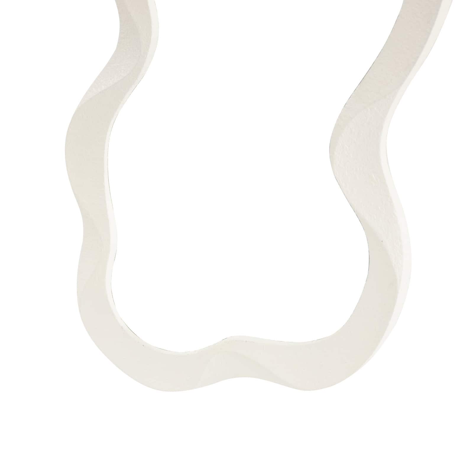 18" x 39" Wood Wavy Room Wall Mirror with Dimensional Frame