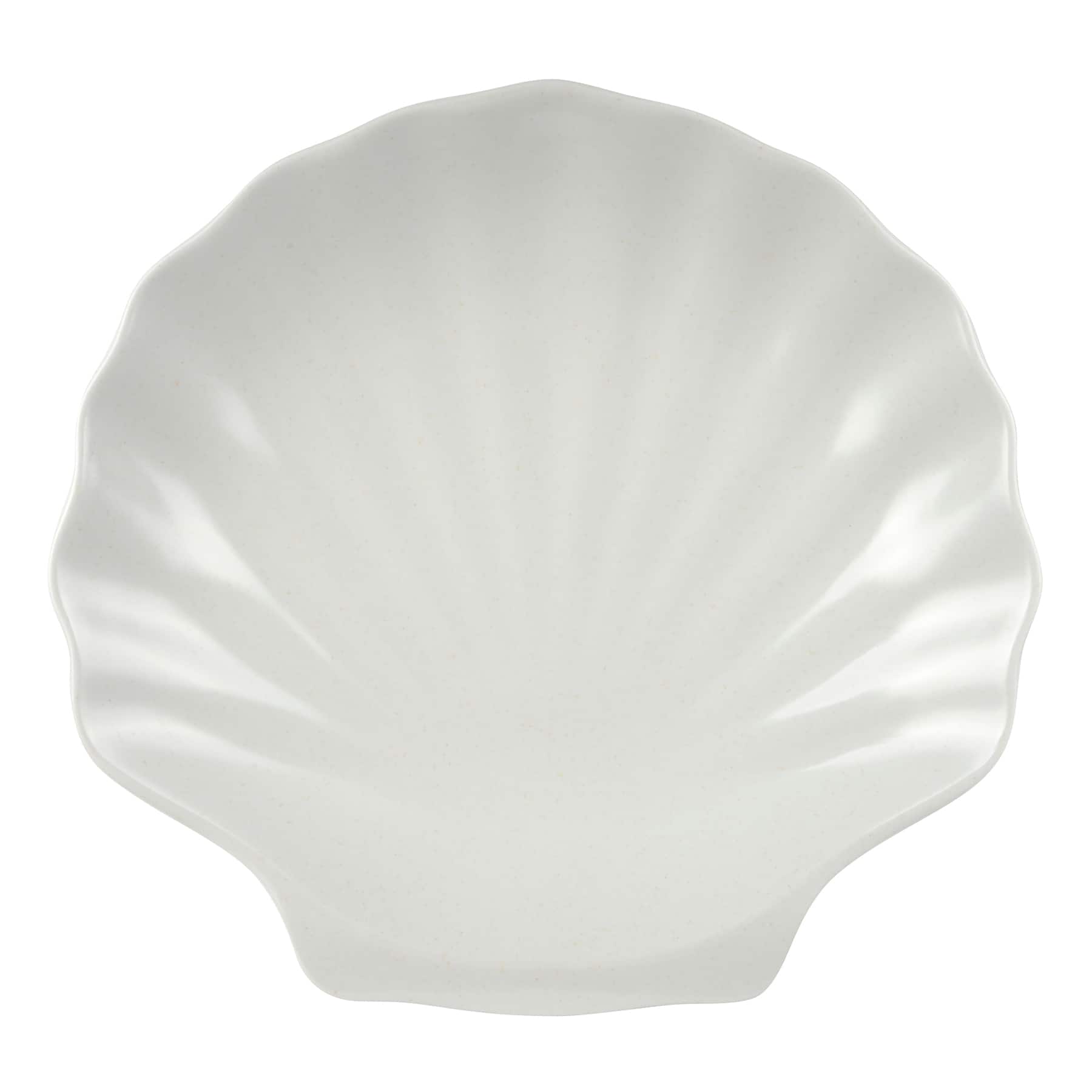 11.75" x 11.25" White Melamine Shell Platter by Celebrate It™