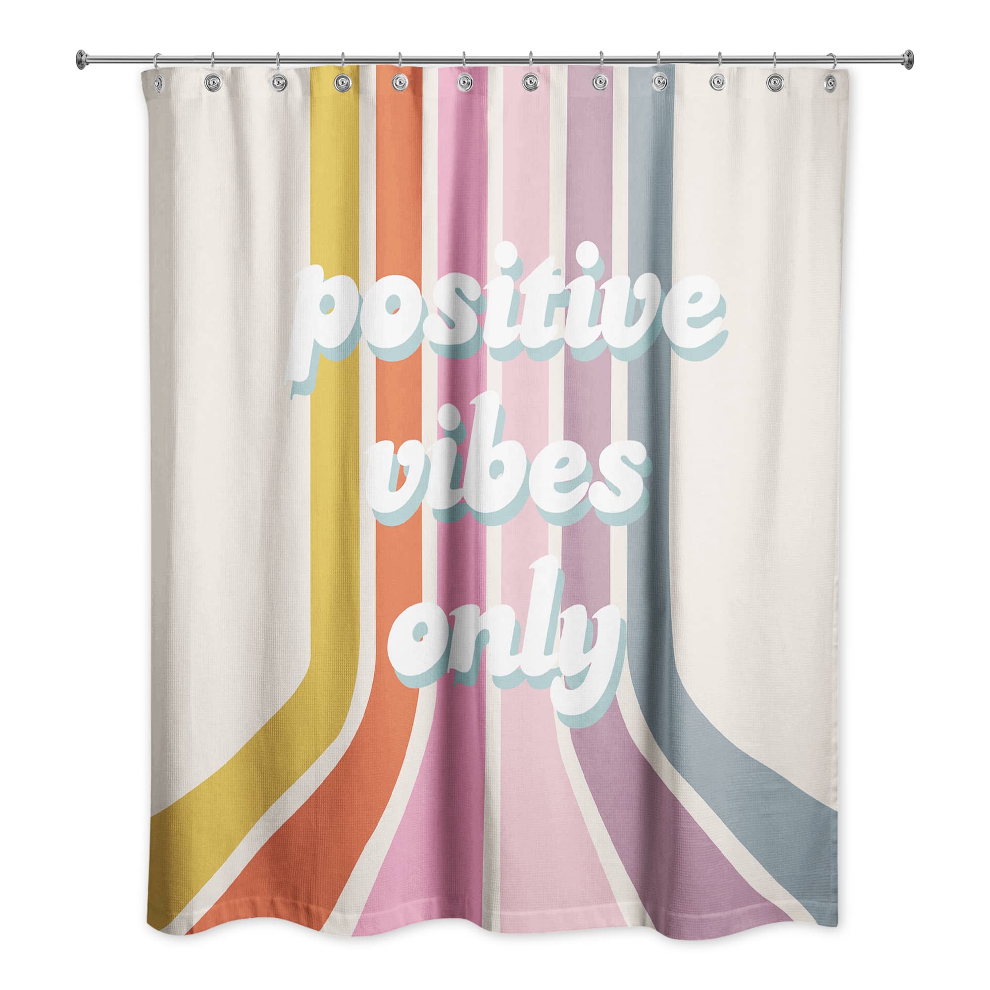 Positive Vibes Only Shower Curtain