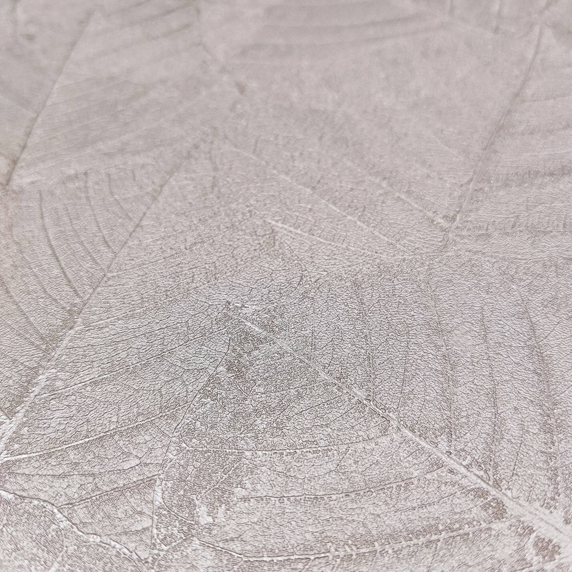 Designs Direct Luminous Leaf Collage on Foil with Ultra Fine Emboss Wallpaper