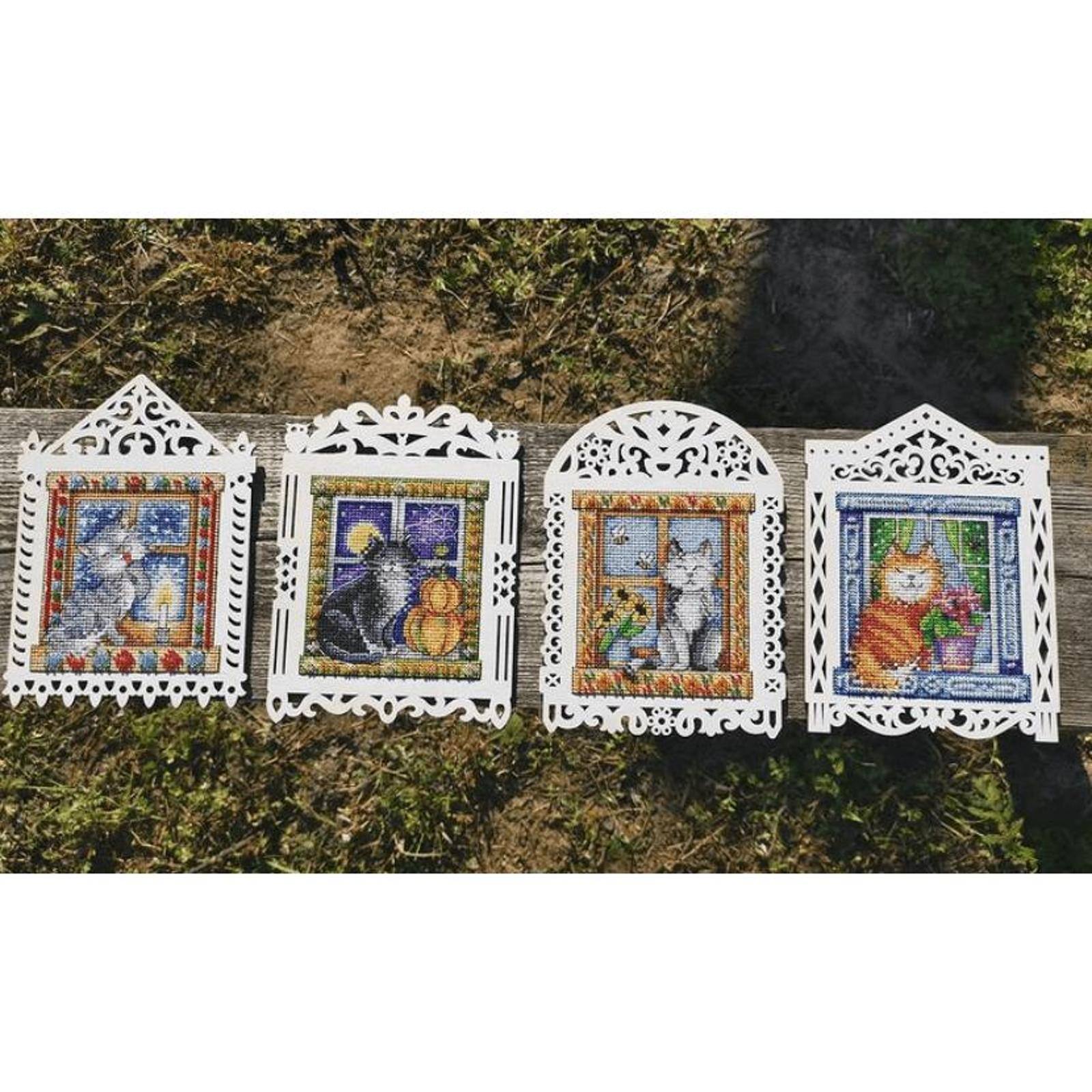MP Studia Winter Evening Cross Stitch On Wood Kit