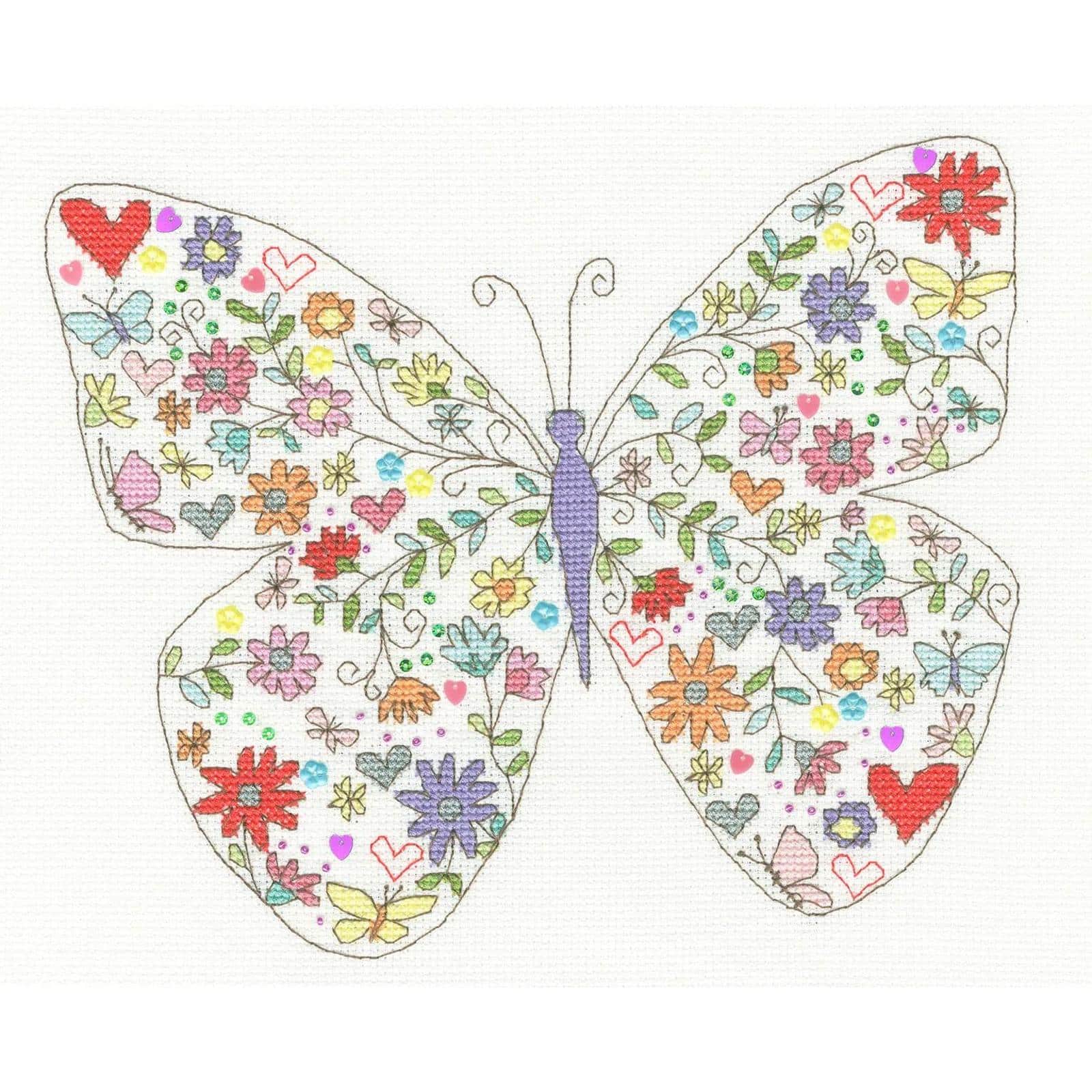 Bothy Threads Counted Cross Stitch Kit Lovely Butterfly XKA21