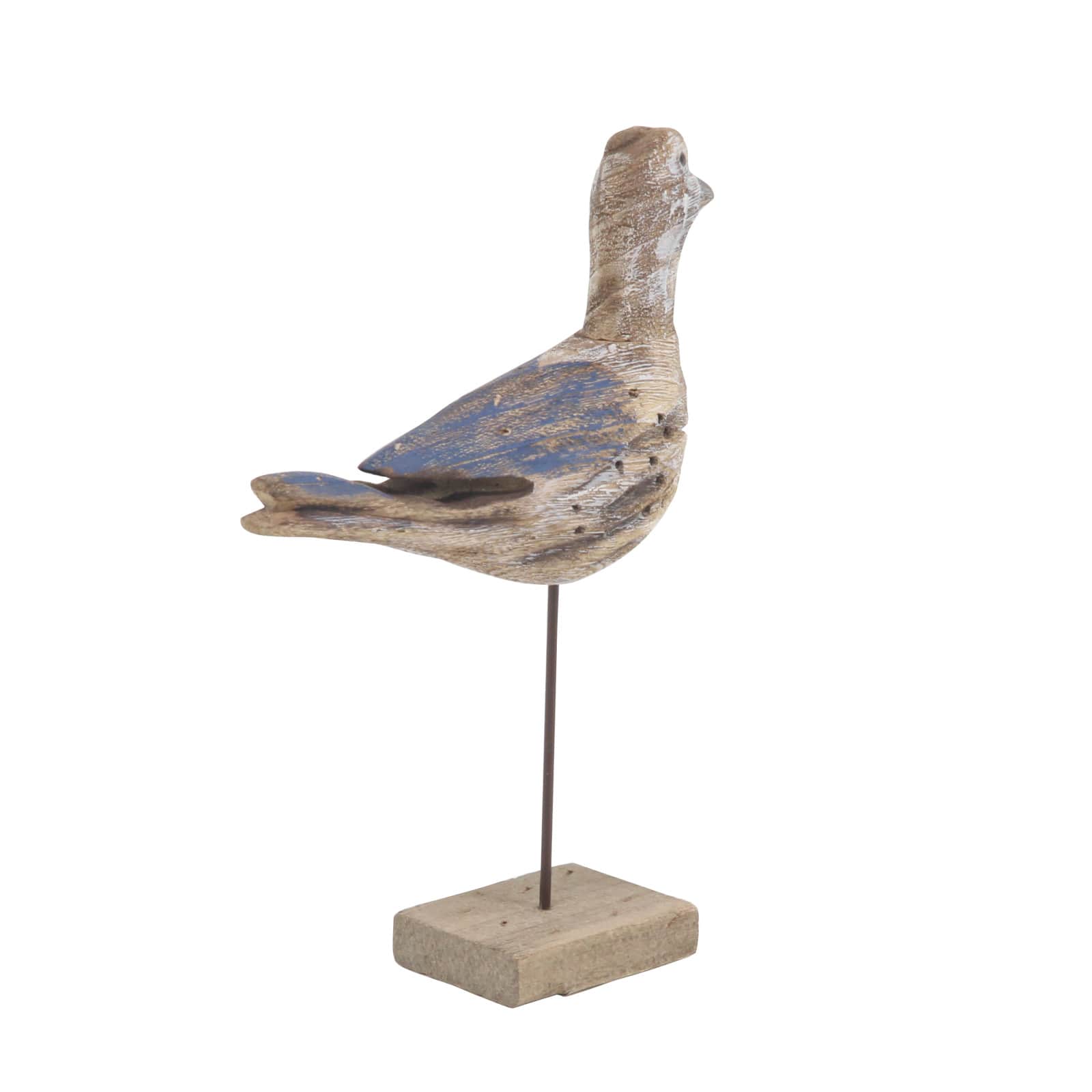 Set of 3 Brown Wood Coastal Bird Sculpture, 11" x 14"