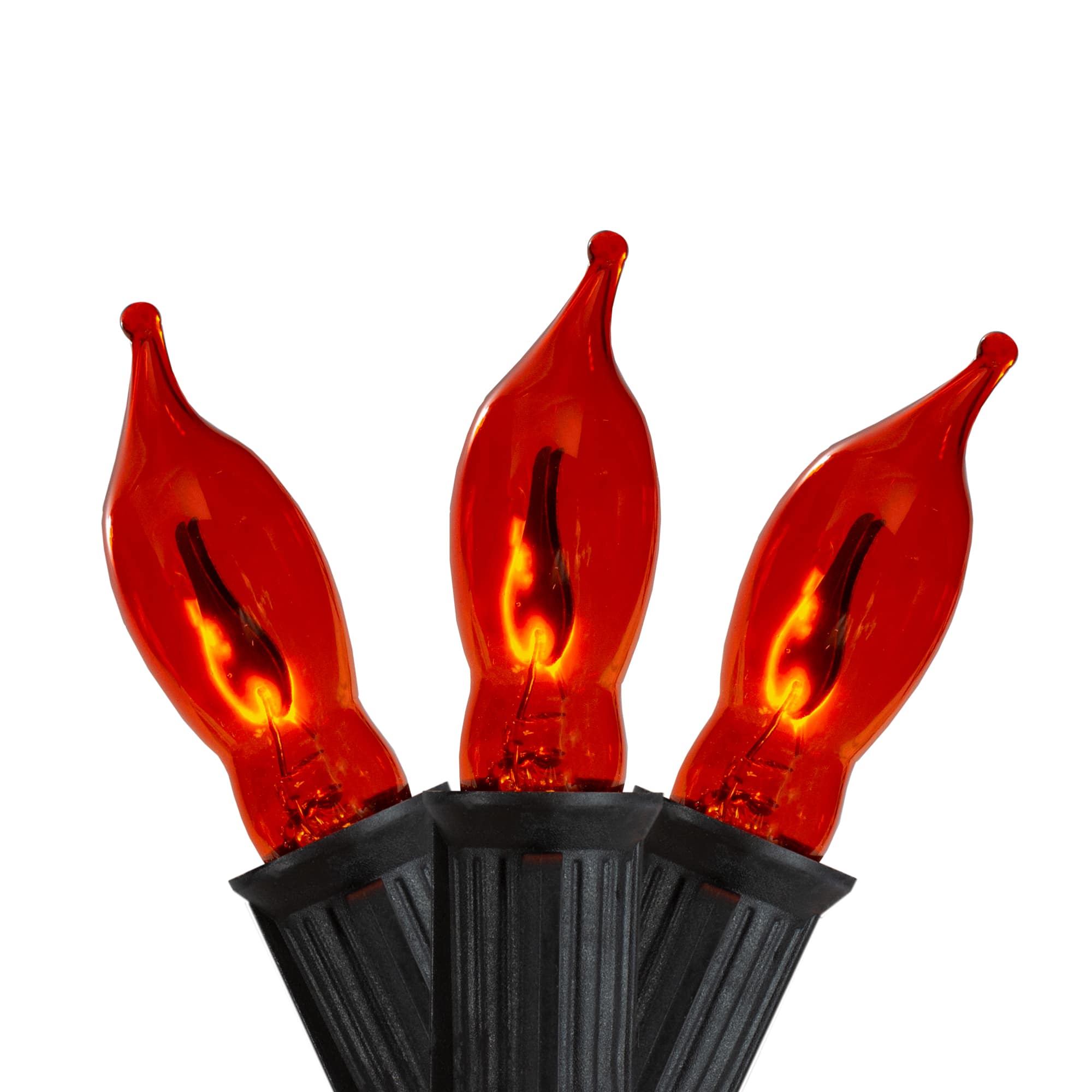 10ct. Flickering Orange Flame C7 Halloween Lights