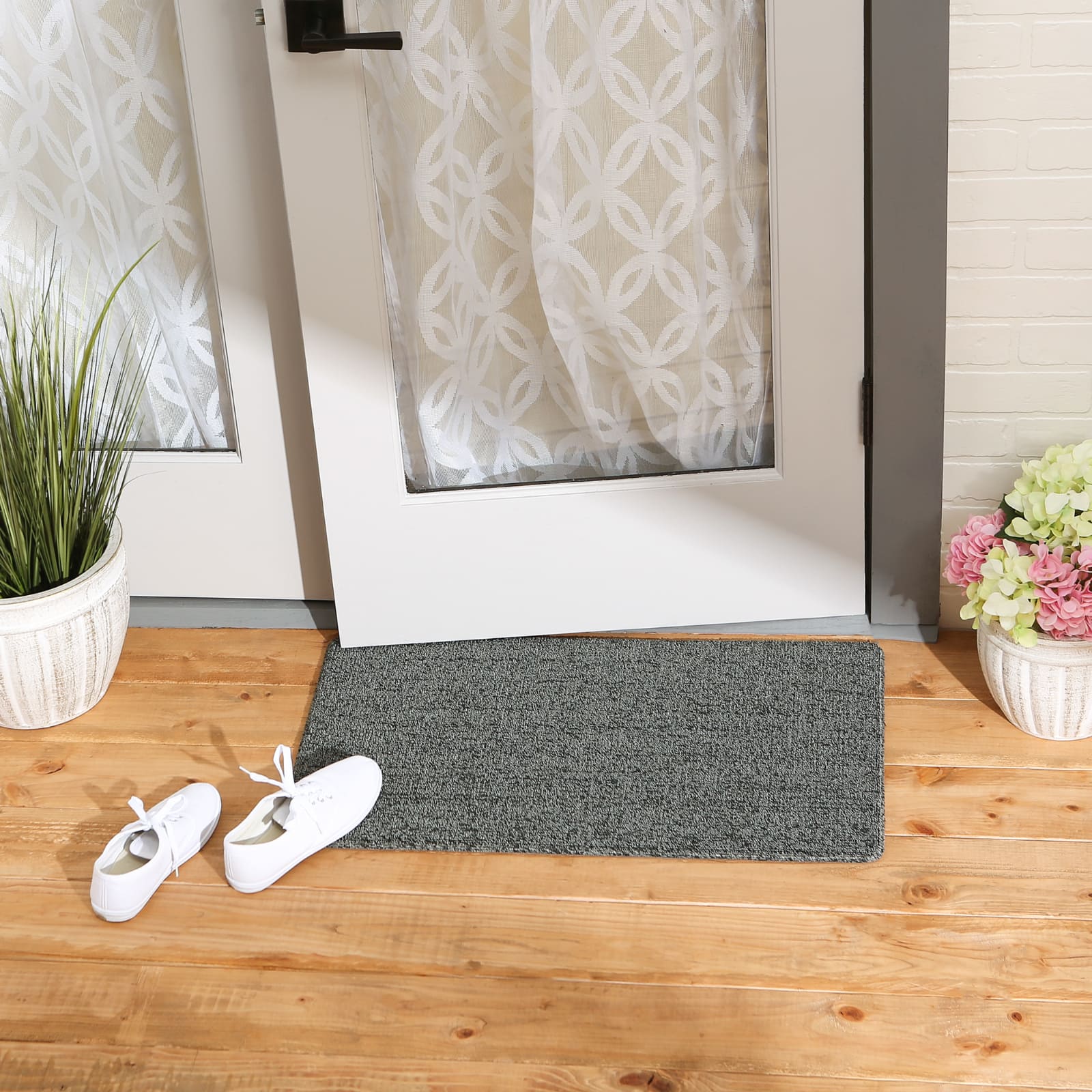 Heathered Black Tufted Loop Textilene Mat