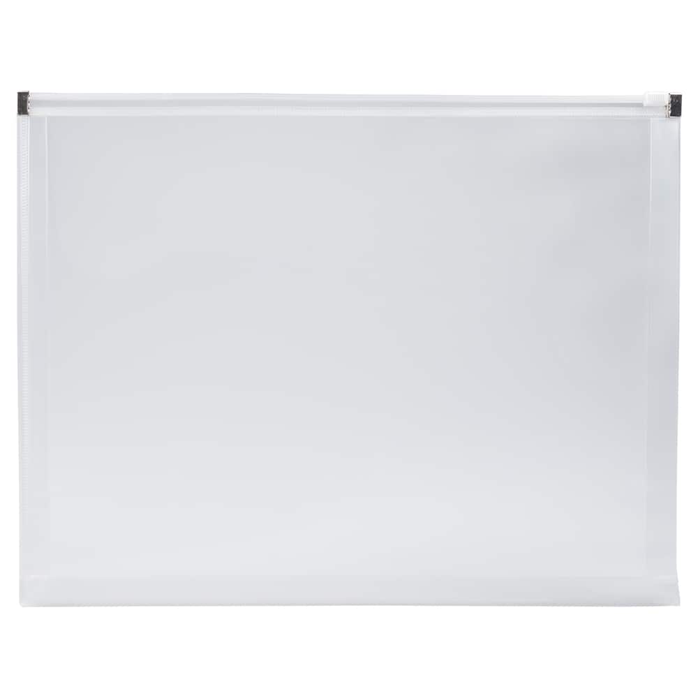 JAM Paper 9.75" x 13" Zip Closure Letter Booklet Plastic Envelopes, 12ct.