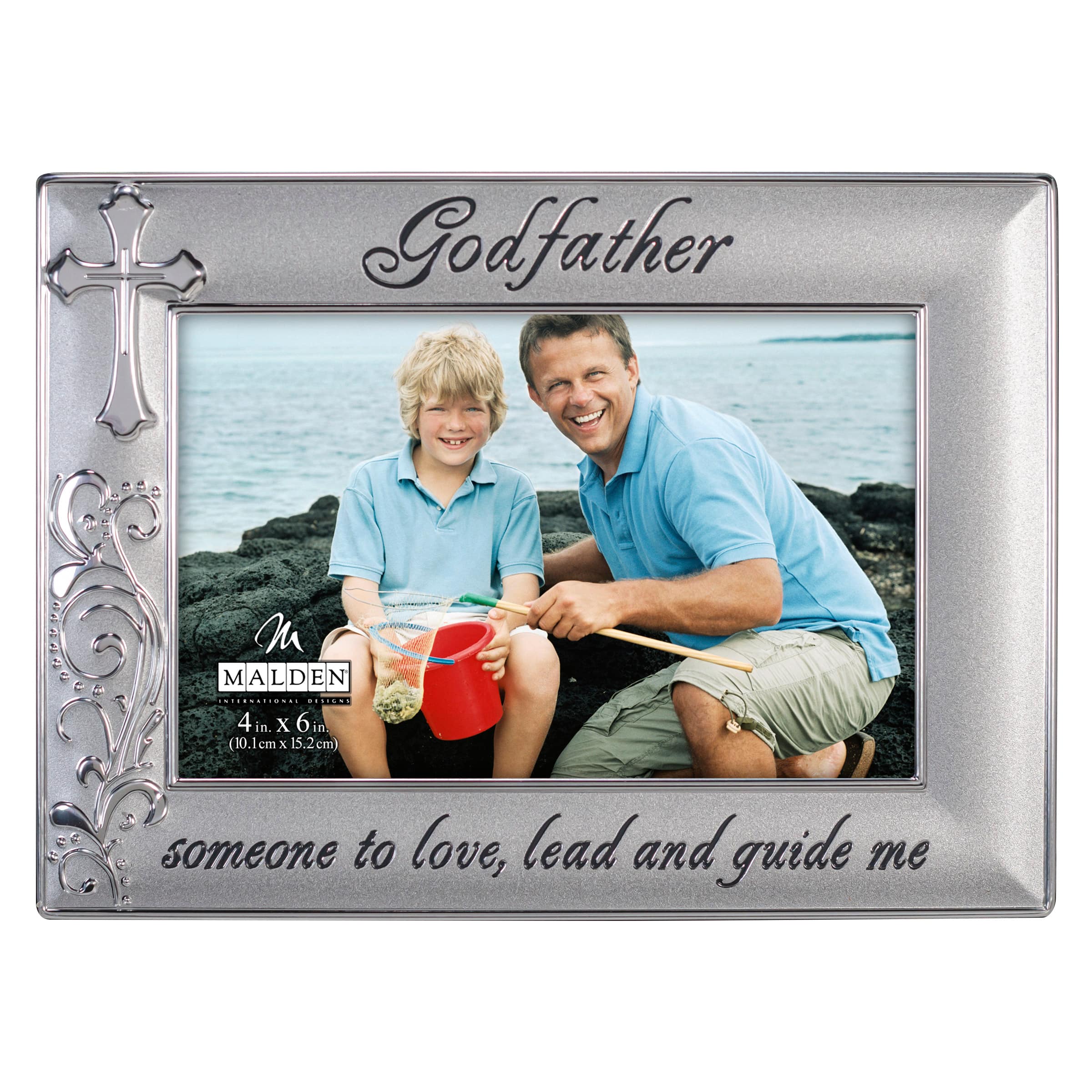 Malden International Designs Godfather 4" x 6" Stamped Metal Frame