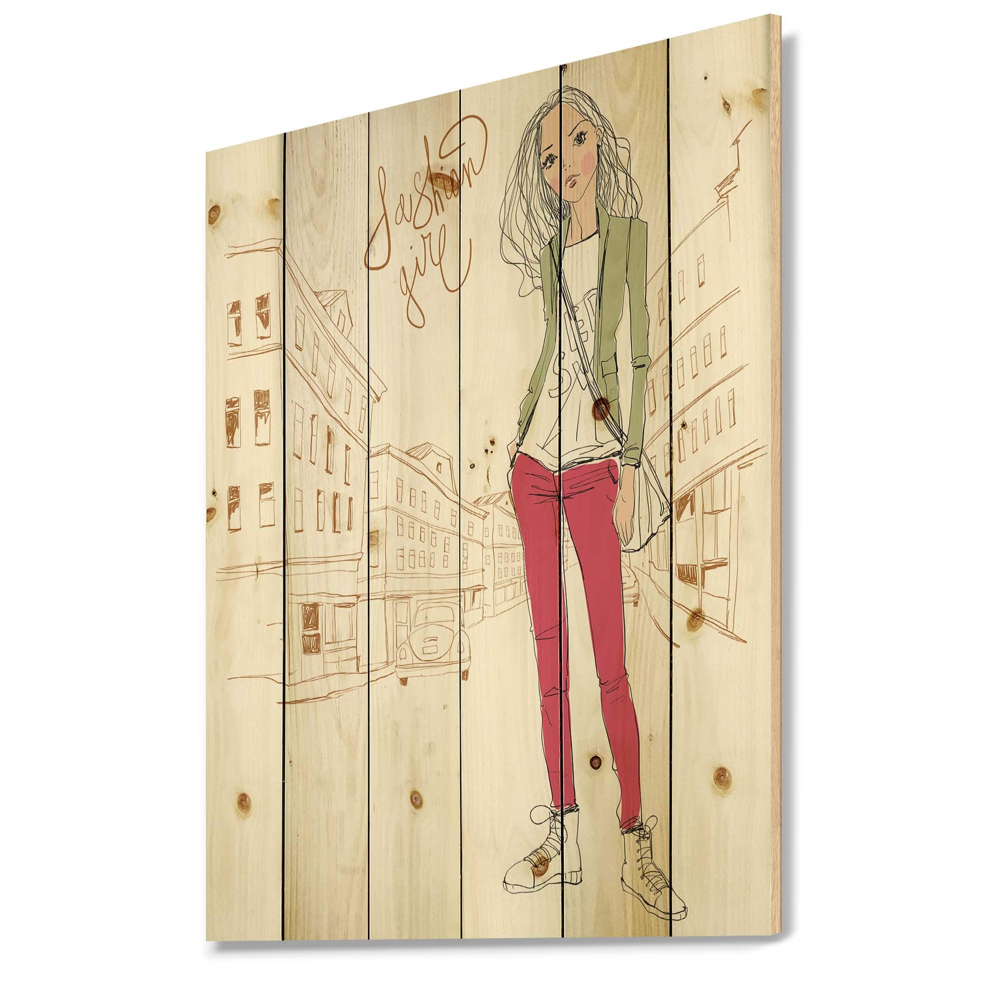 Designart - Trendy Fashion Girl II