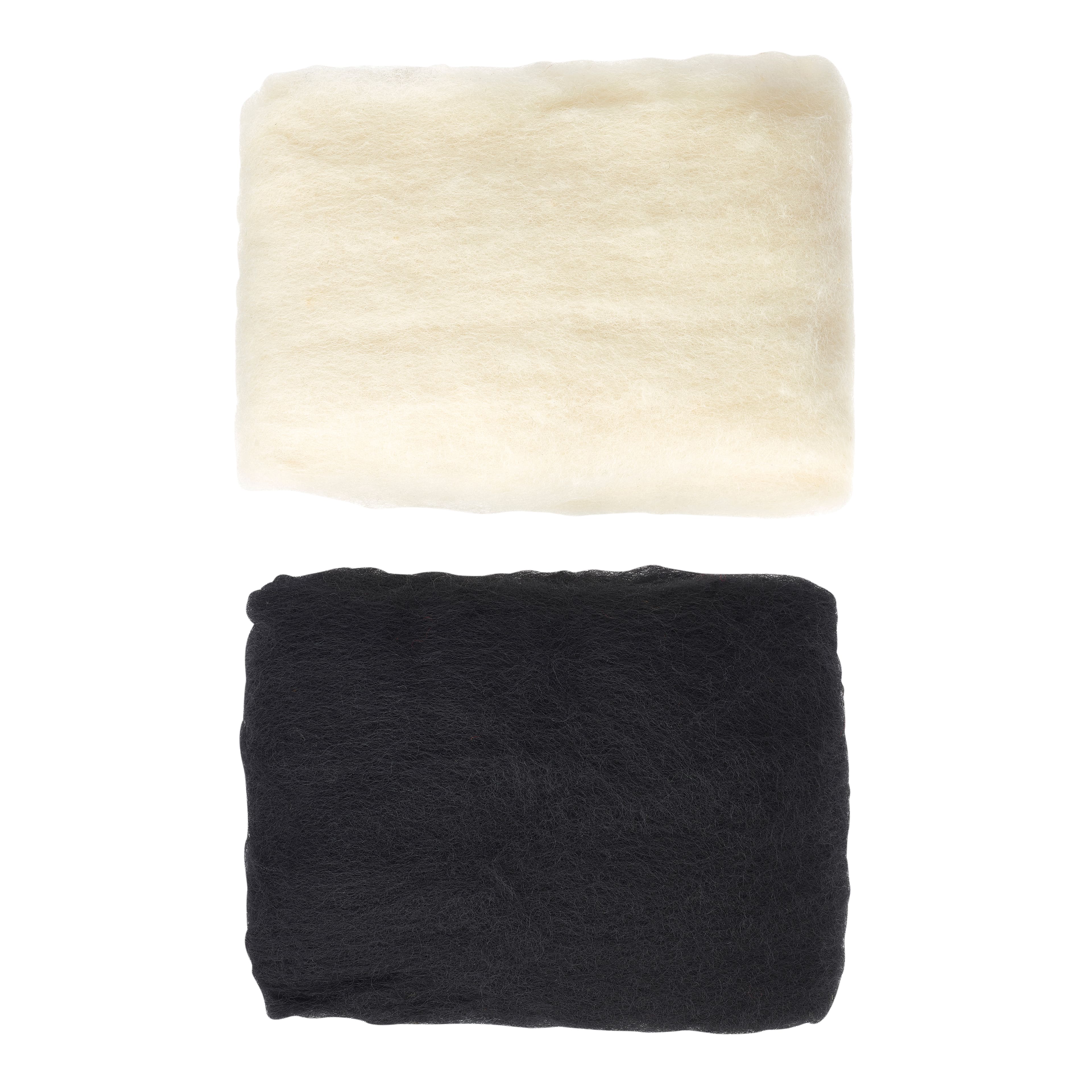 Dimensions® Needle Felting, Bulk White & Black Wool Roving
