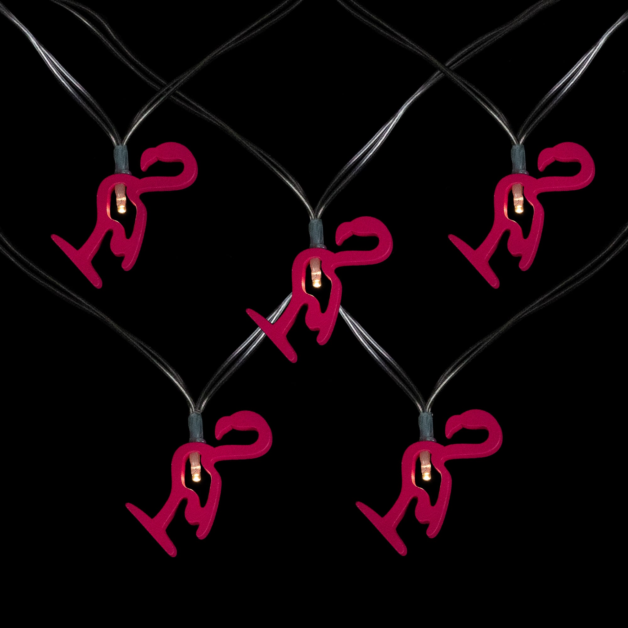 10ct. LED Pink Flamingo Fairy Lights Set