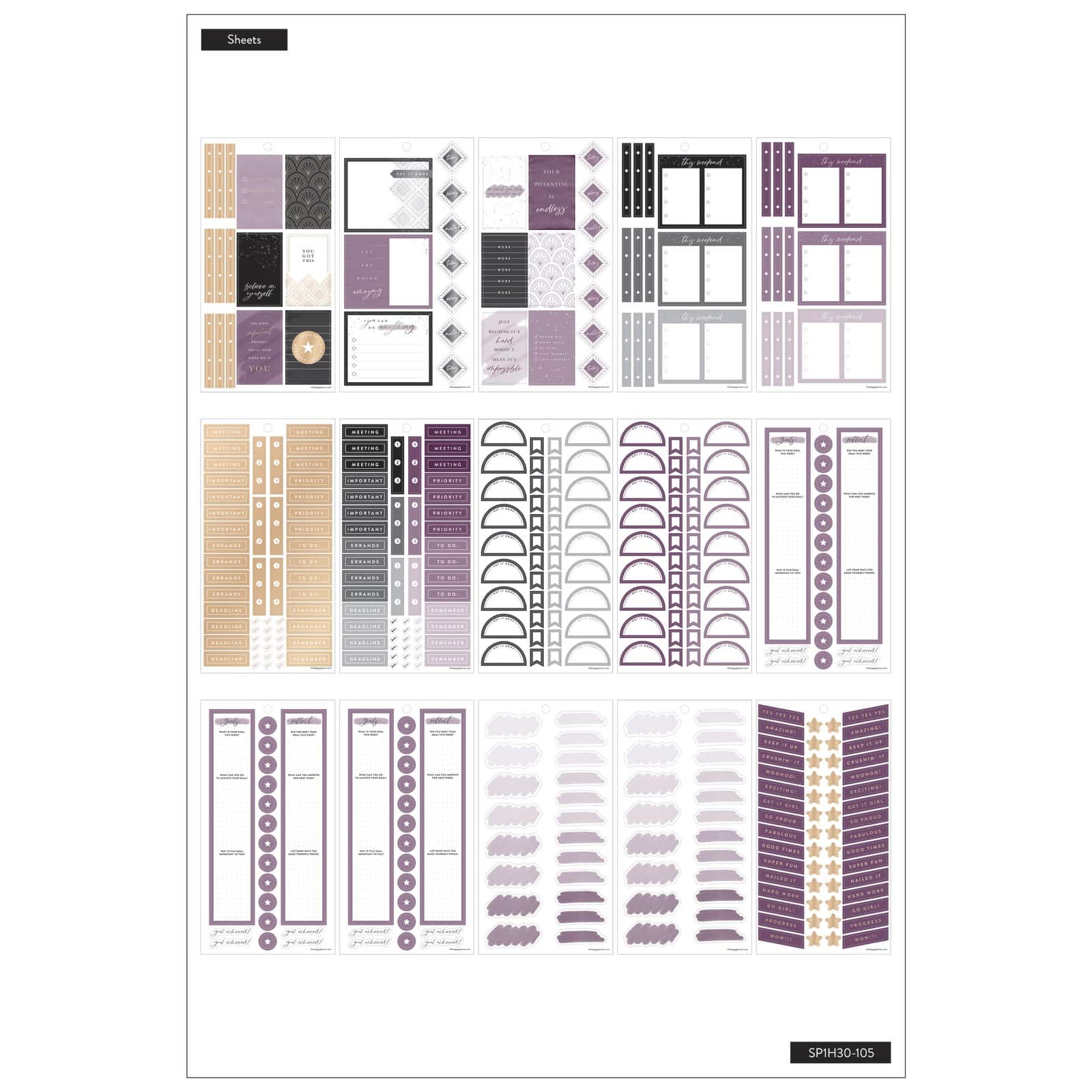 The Happy Planner® Girl with Goals Value Pack Stickers