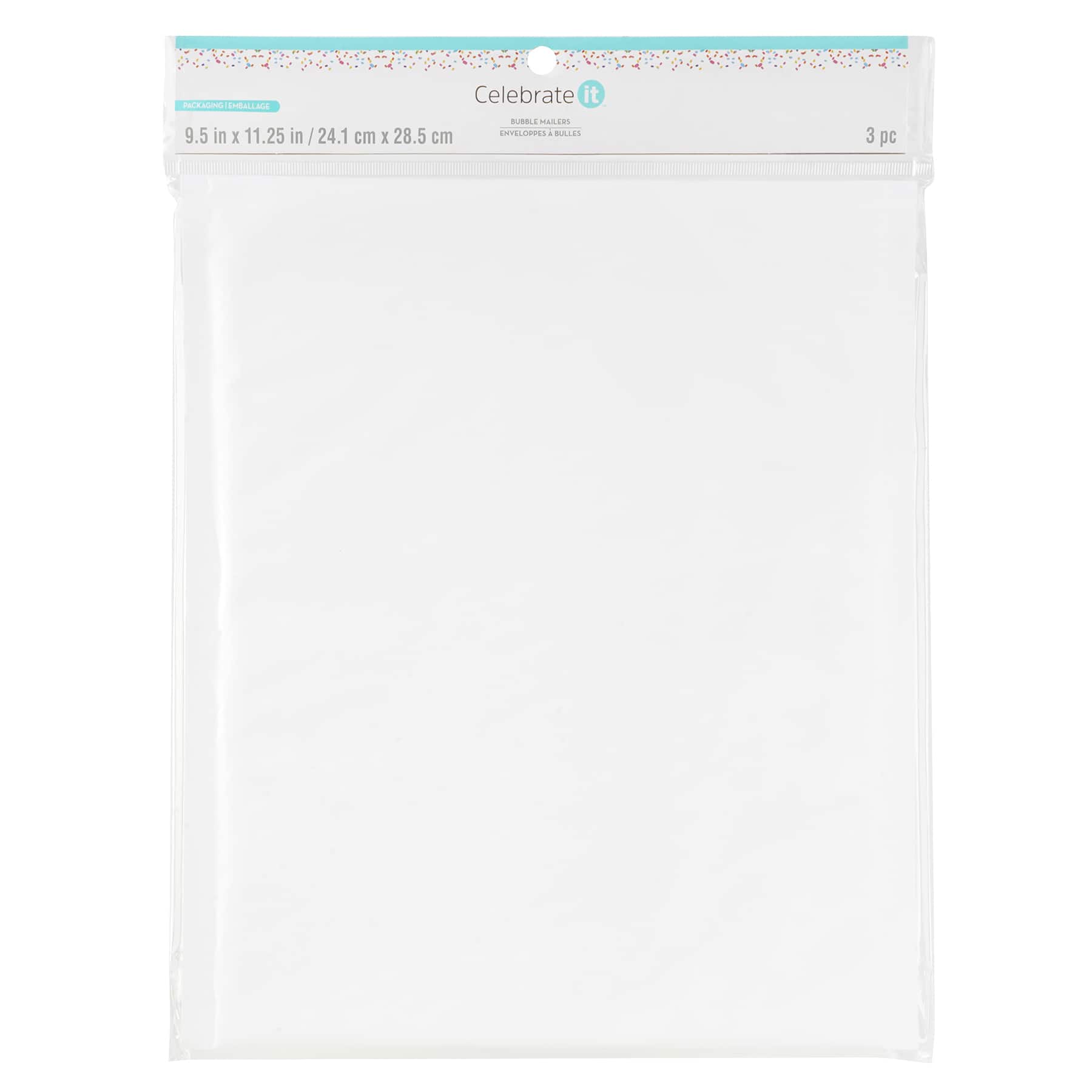 9.5" x 11.25" Bubble Mailers by Celebrate It™, 3ct.