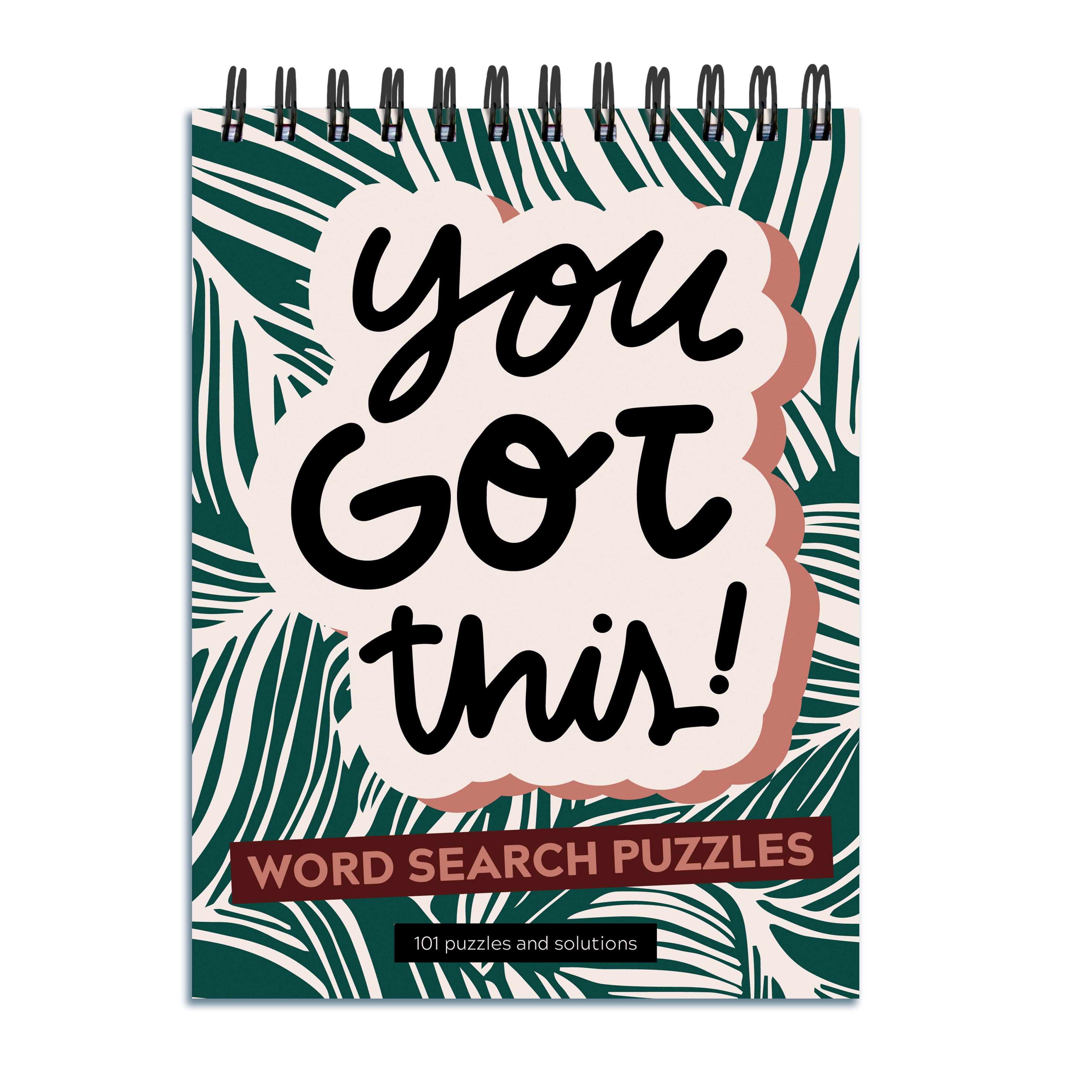 TF Publishing You Got This Word Search Book Spiral Puzzle Pad