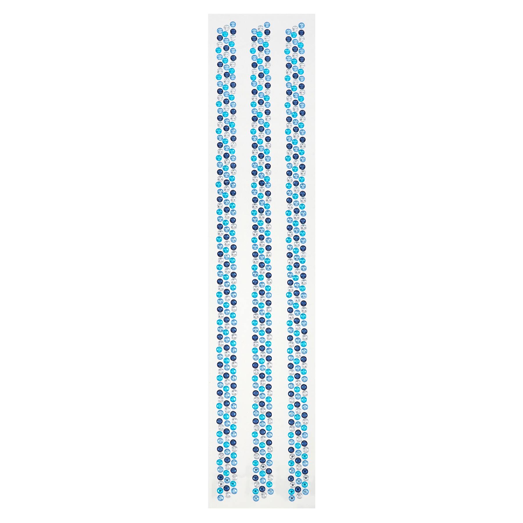 12 Packs: 3 ct. (36 total) Blue & White Rhinestone Borders by Recollections™