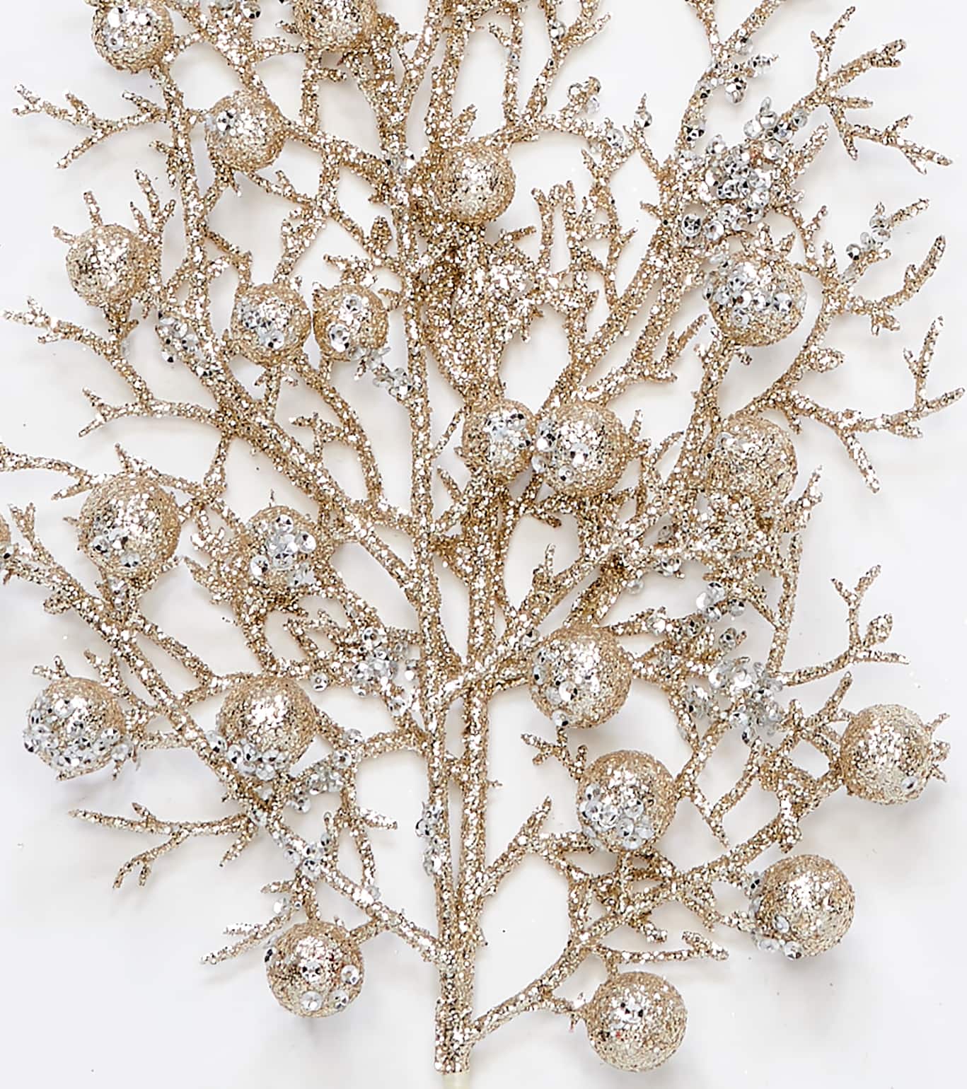 13" Glittered Artificial Christmas Berry Pick, 6ct.